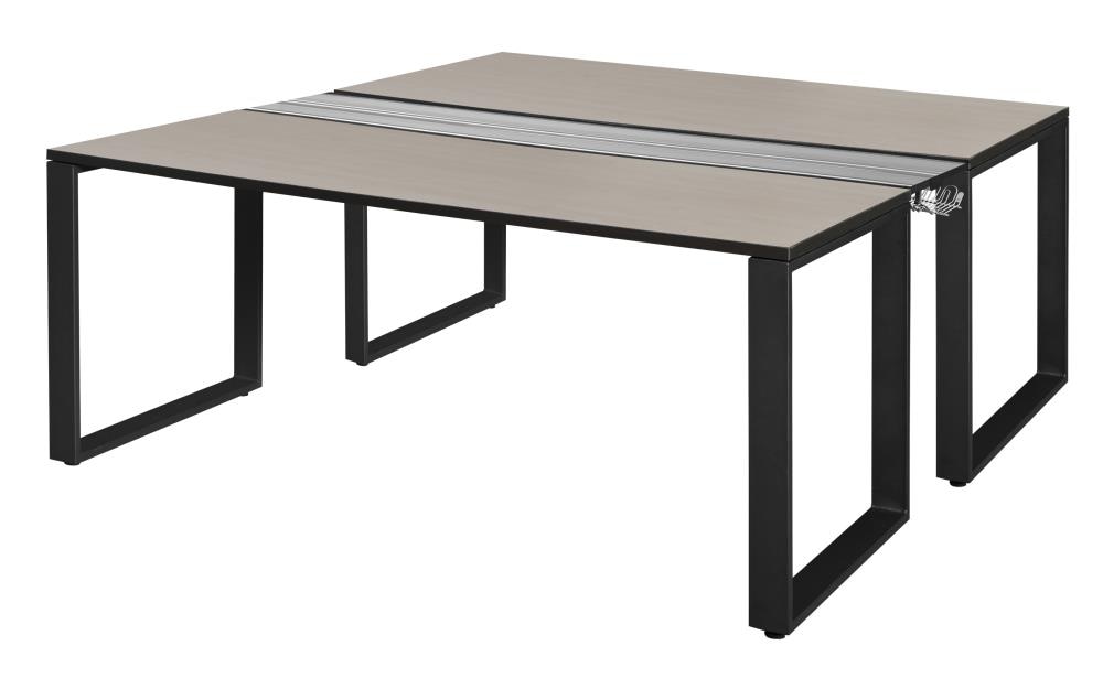 Regency STBS7224PLBK Structure 58-in White Modern/Contemporary 2-person Desk