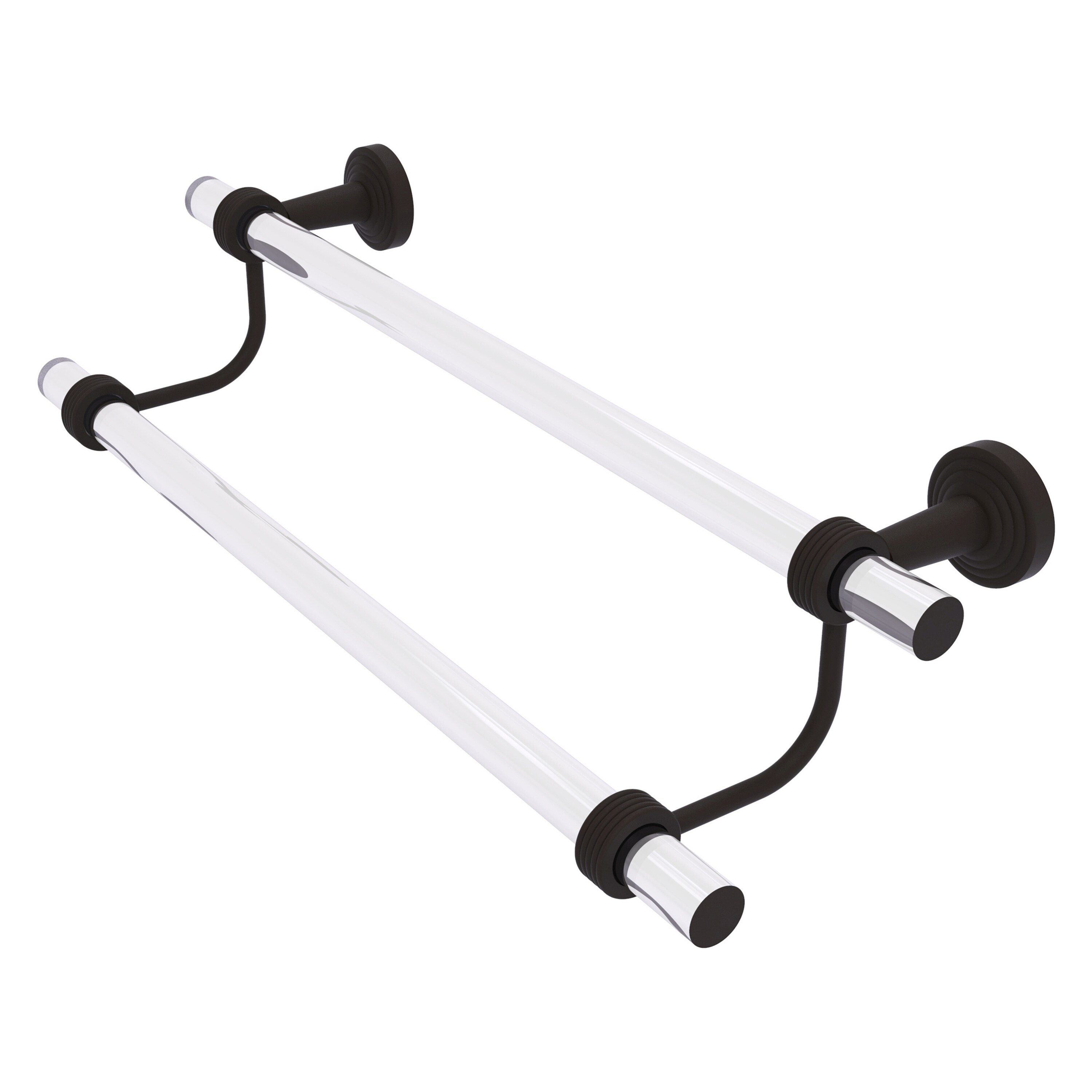 Allied Brass PB-72G-36-ORB Pacific Beach 36-in double Oil-rubbed bronze Wall mount Double Towel Bar