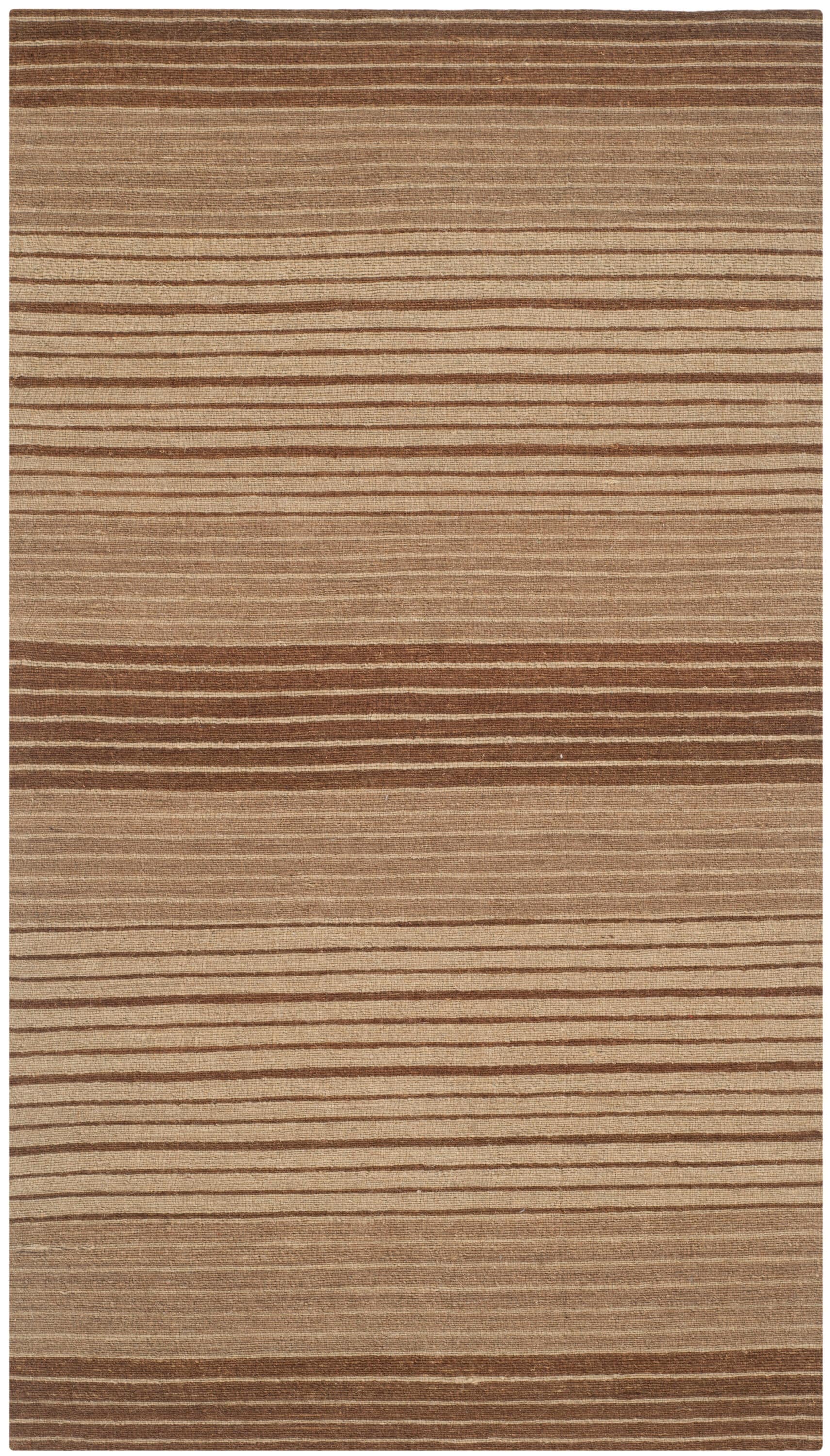 Marbella Beige and Brown Hand Loomed Wool Area Rug