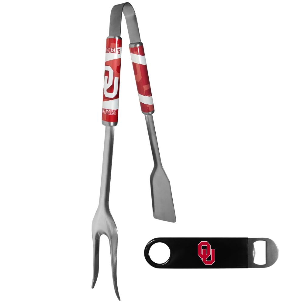 NCAA Oklahoma Sooners Barbeque Fork and Grill Cleaner Set 