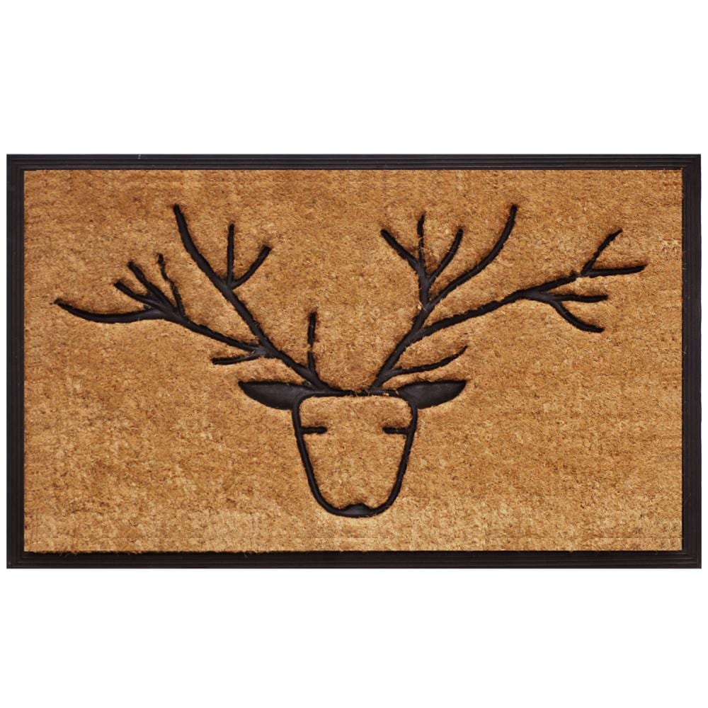 Callowaymills 100151830 2-ft x 3-ft Deer Coir/Rubber Rectangular Indoor or outdoor Decorative Animals Door mat