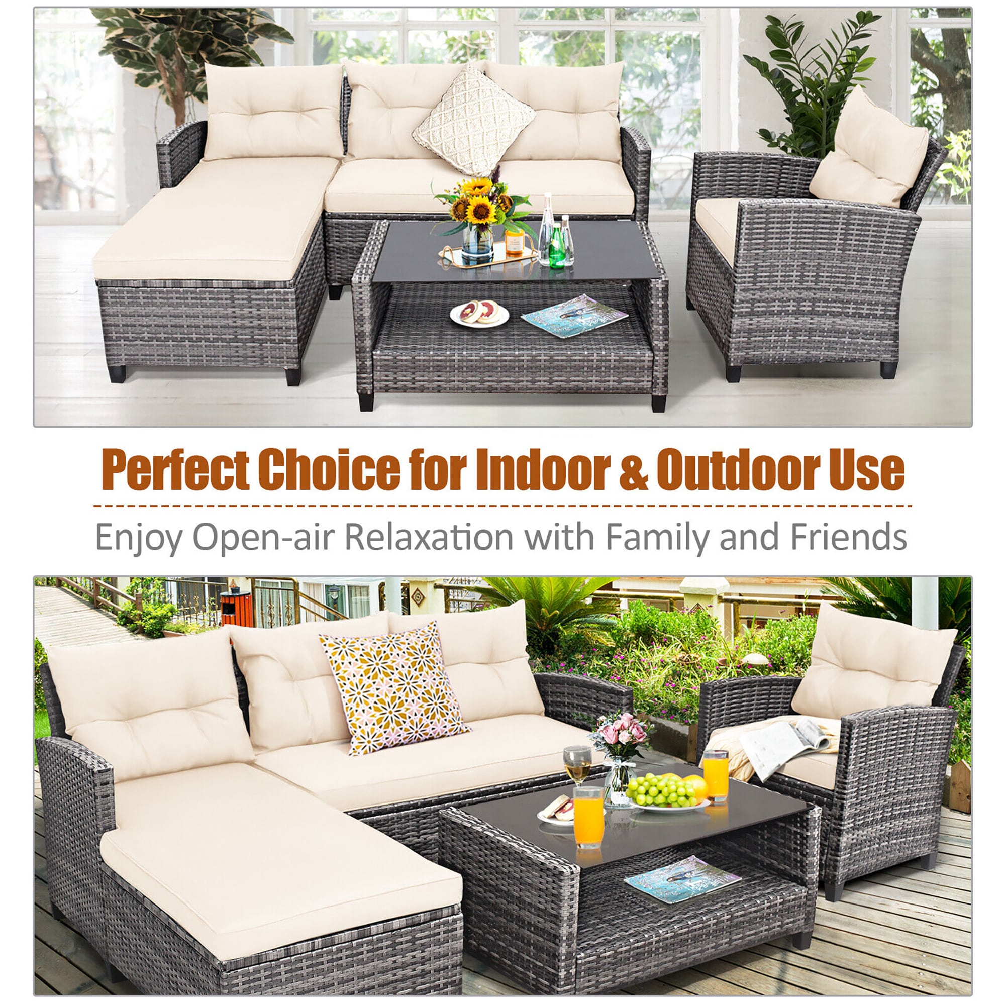 Forclover HYFL-569WH+ Patio-Conversation-Sets - View #4