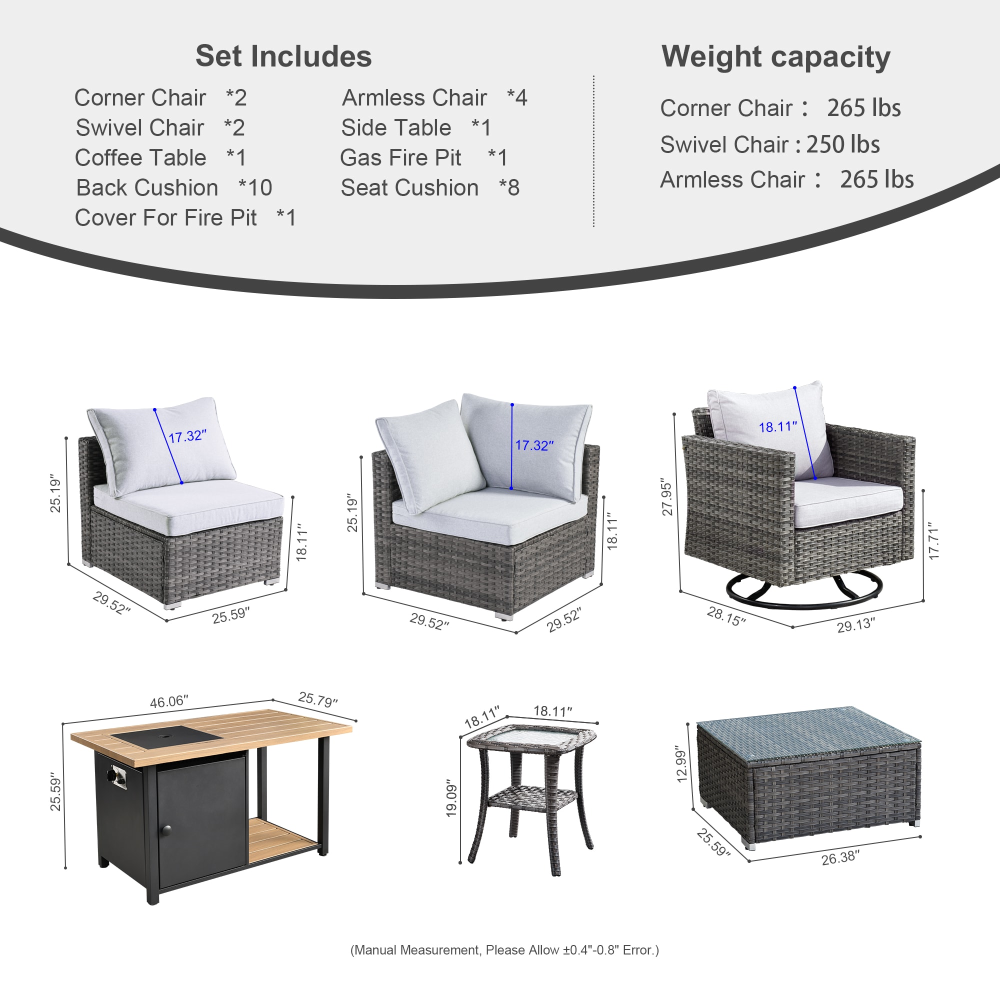 weaxty DCFP03RRSGNTC4011 Patio-Conversation-Sets - View #2