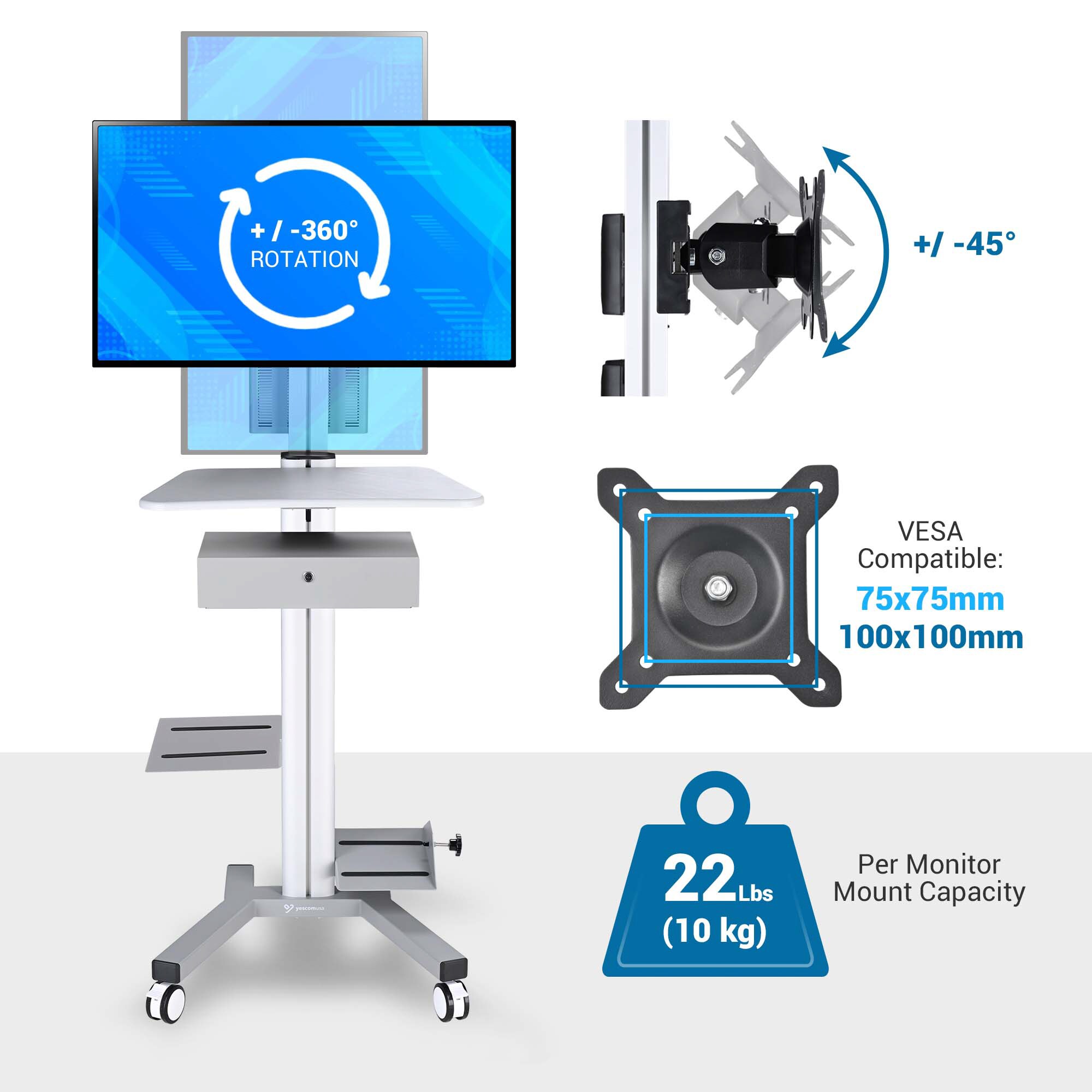 Yescom 41PCMAC02-1601-11-LO Office-Carts - View #4