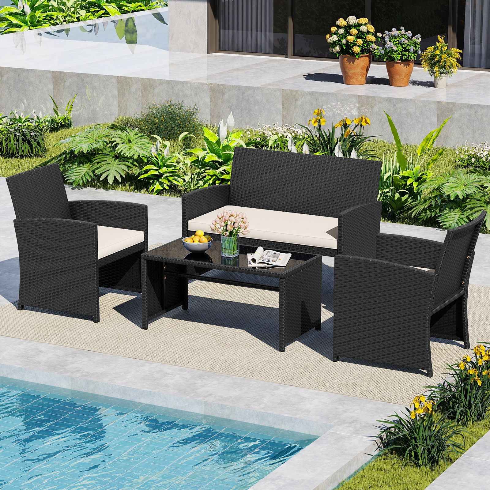 Slickblue D-CO-HW04747WH Patio-Conversation-Sets - View #2