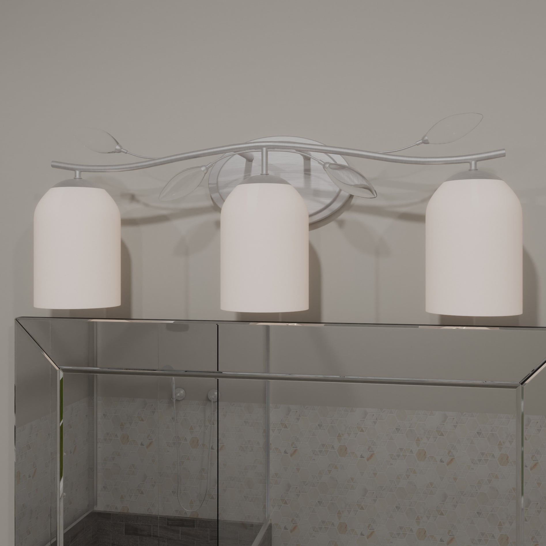 Quoizel ULY8624BN Ulysses 24-in 3 -Light Brushed Nickel Traditional Vanity light