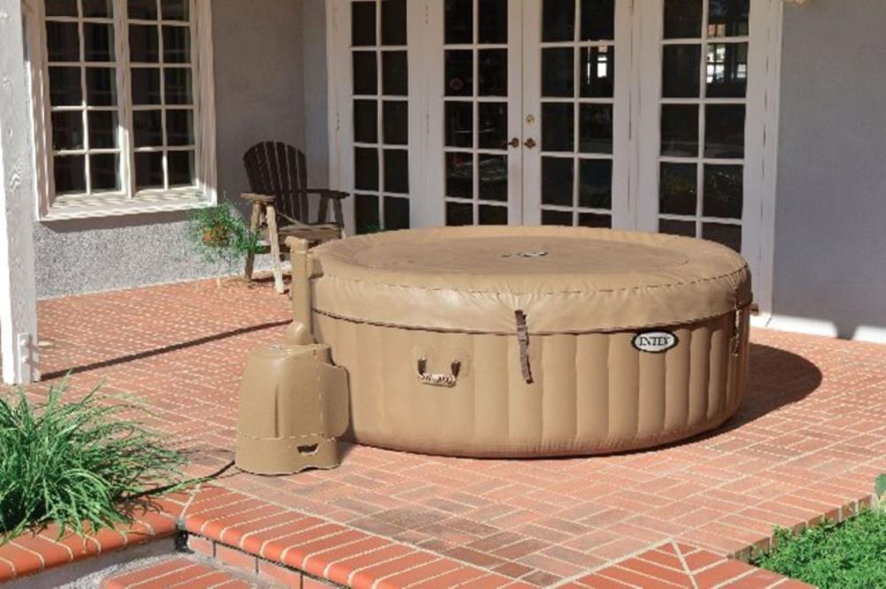 evenaar duisternis Amerika Intex 4-Person 120-Jet Round Inflatable Hot Tub at Lowes.com