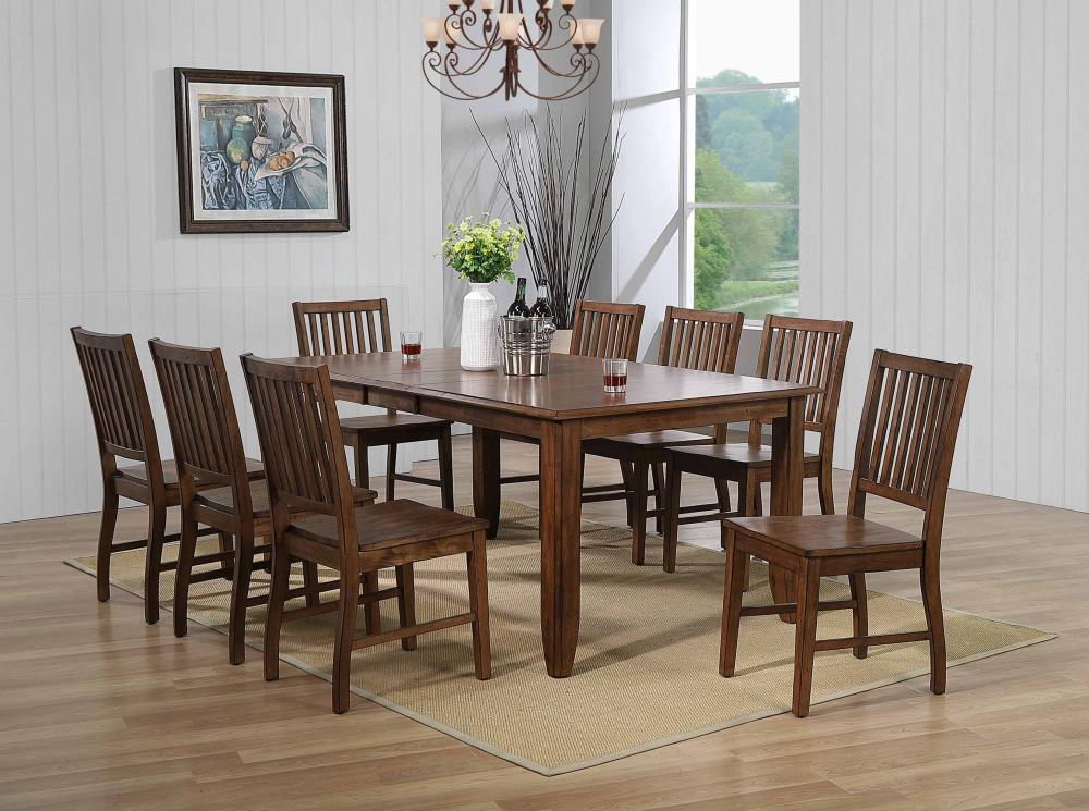 Sunset Trading Simply Brook Brown Mission/Shaker Dining Room Set with ...