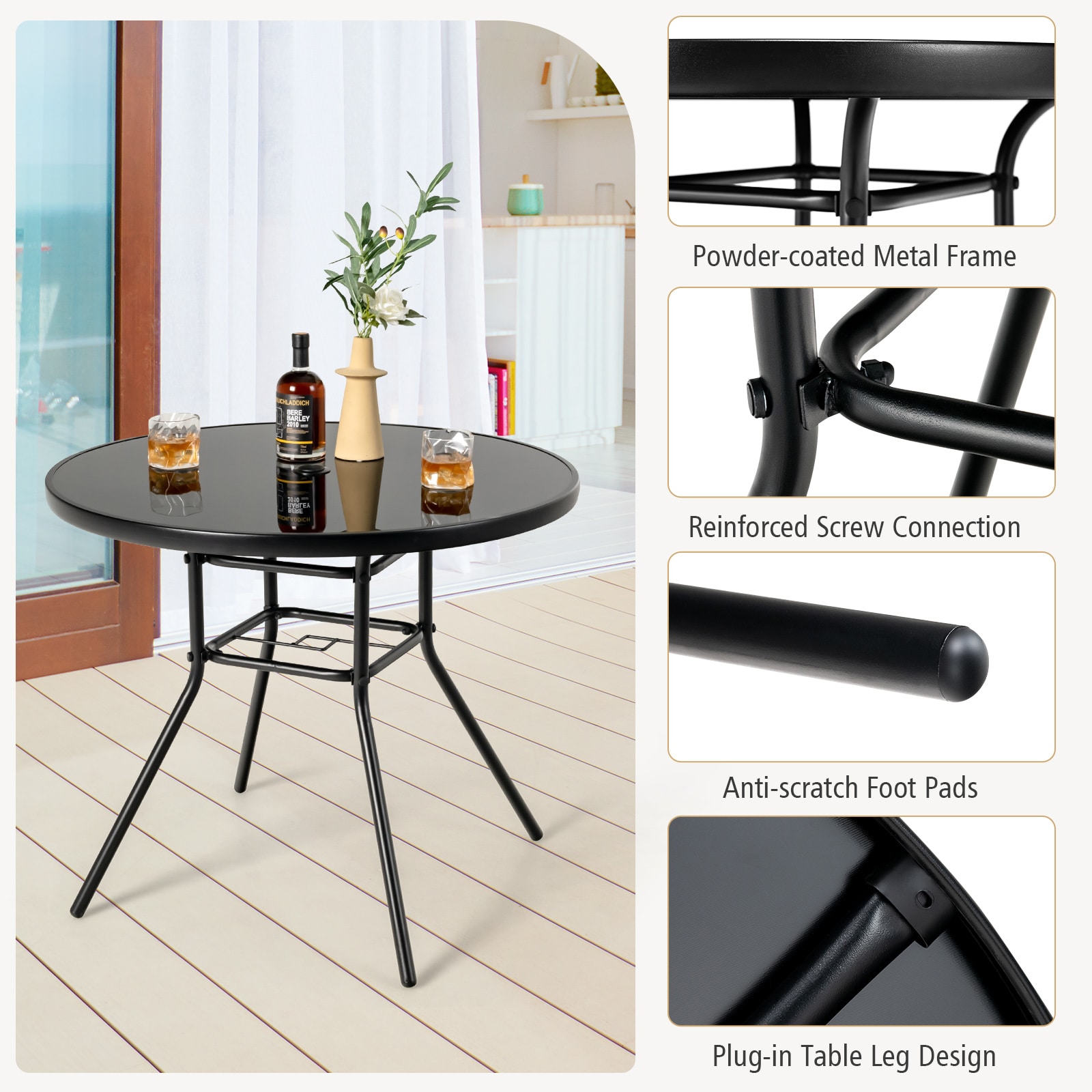 WELLFOR TDJN10207-12 Patio-Tables - View #3