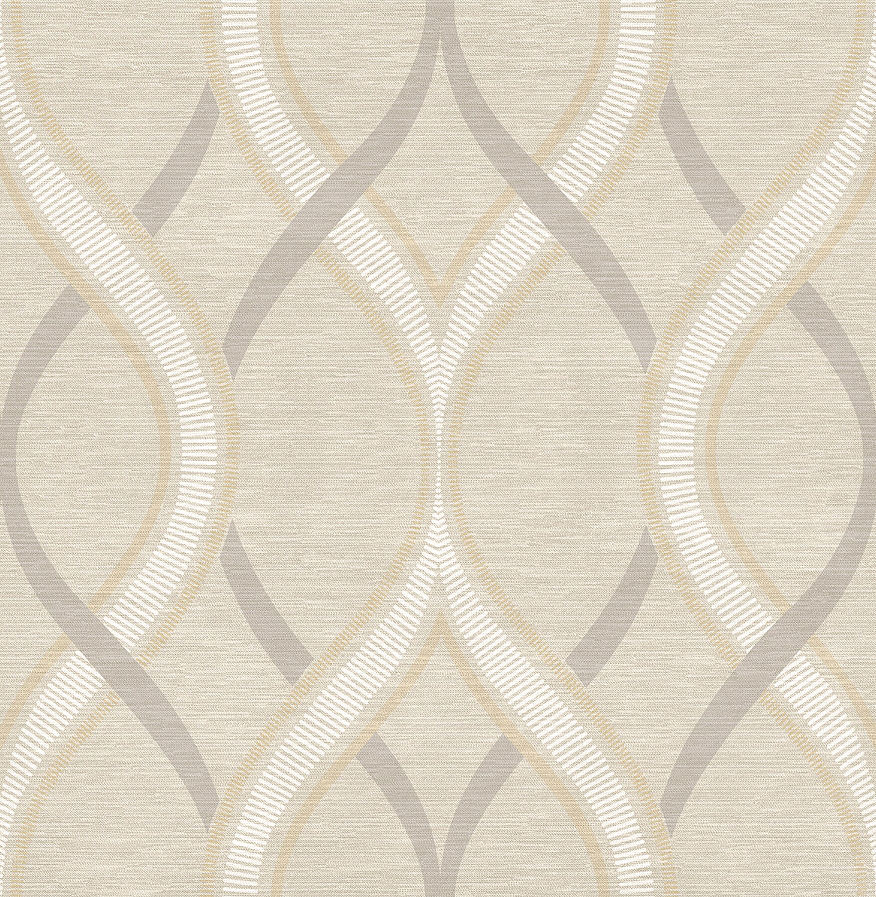A-Street Prints 2625-21849 Symetrie 56.38-sq ft Beige Non-woven Geometric Unpasted Wallpaper
