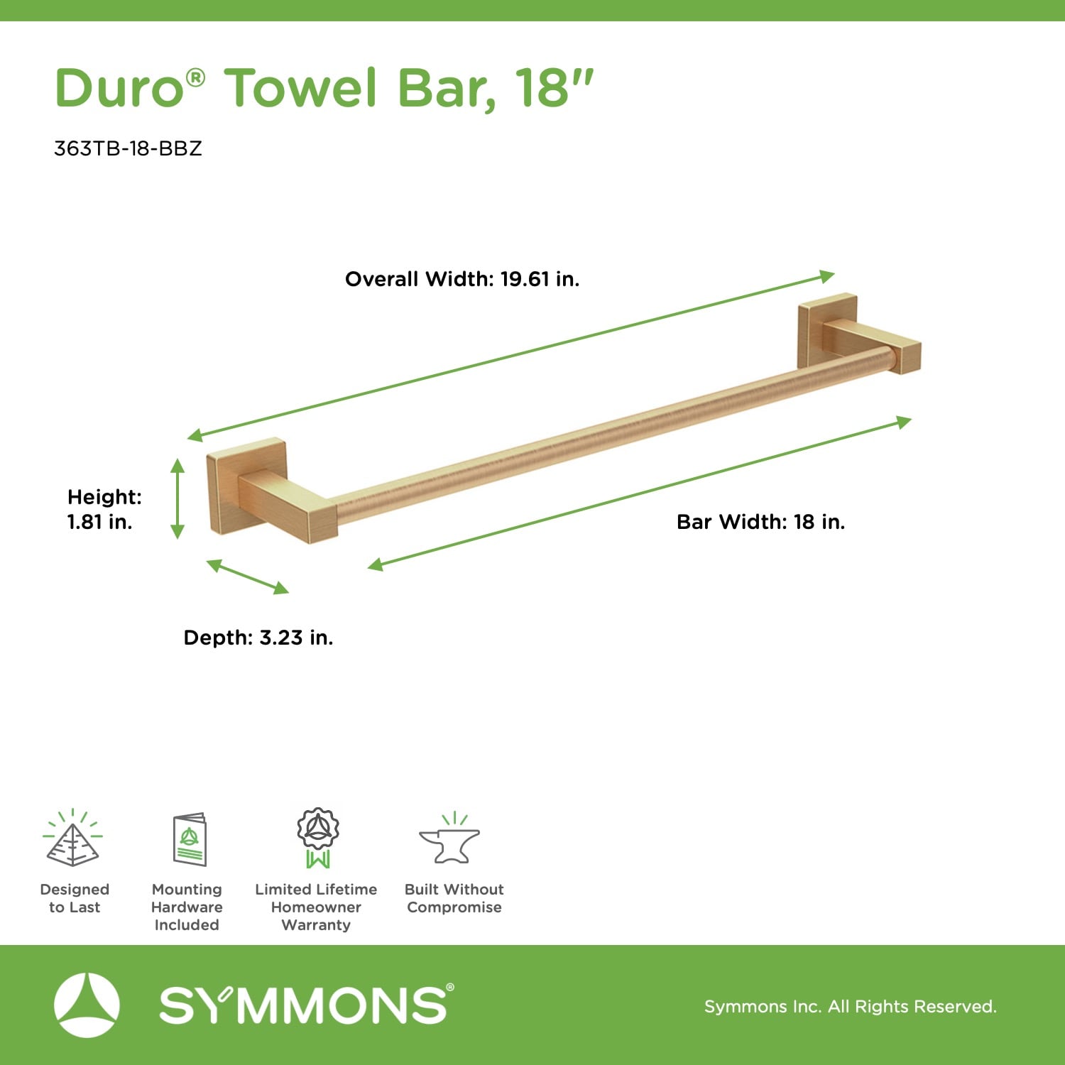 Symmons 363TB-18-BBZ d060350 - View #3