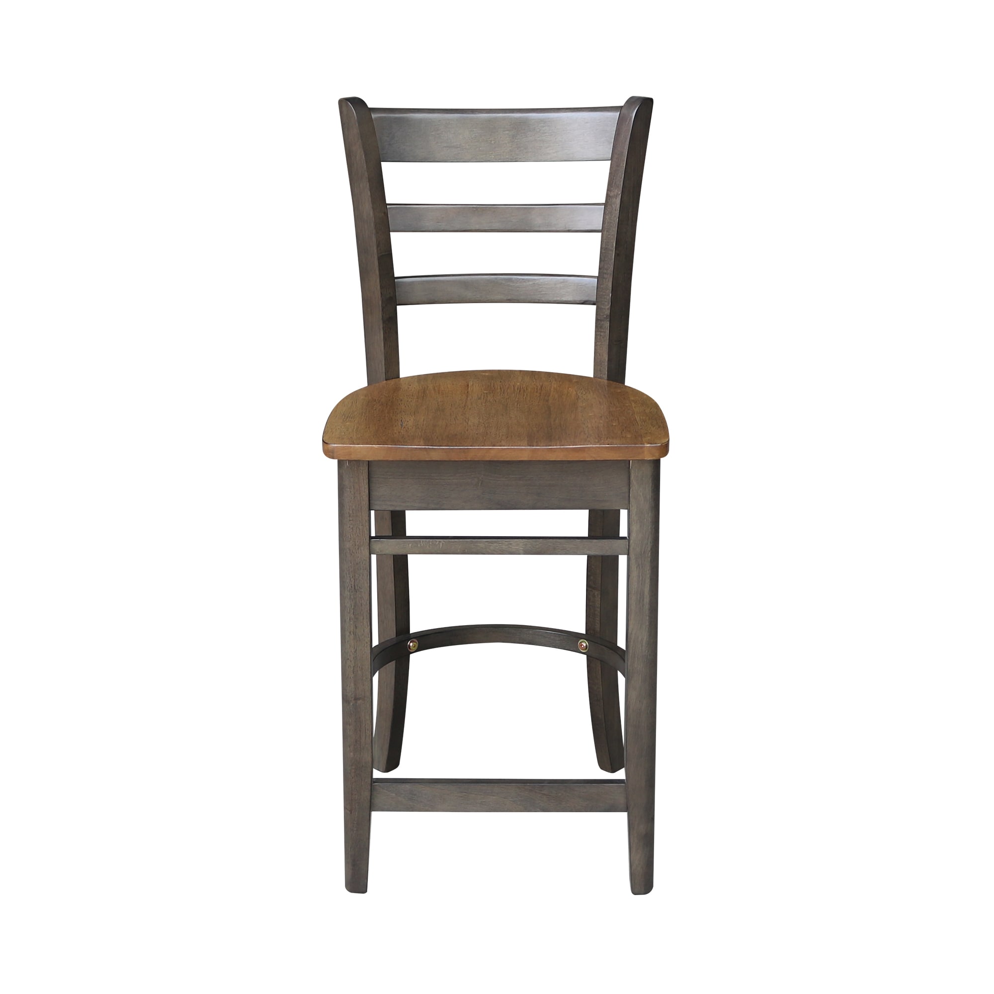 Elegant Emily Black Solid Wood Counter-Height Stool - 24" Seat