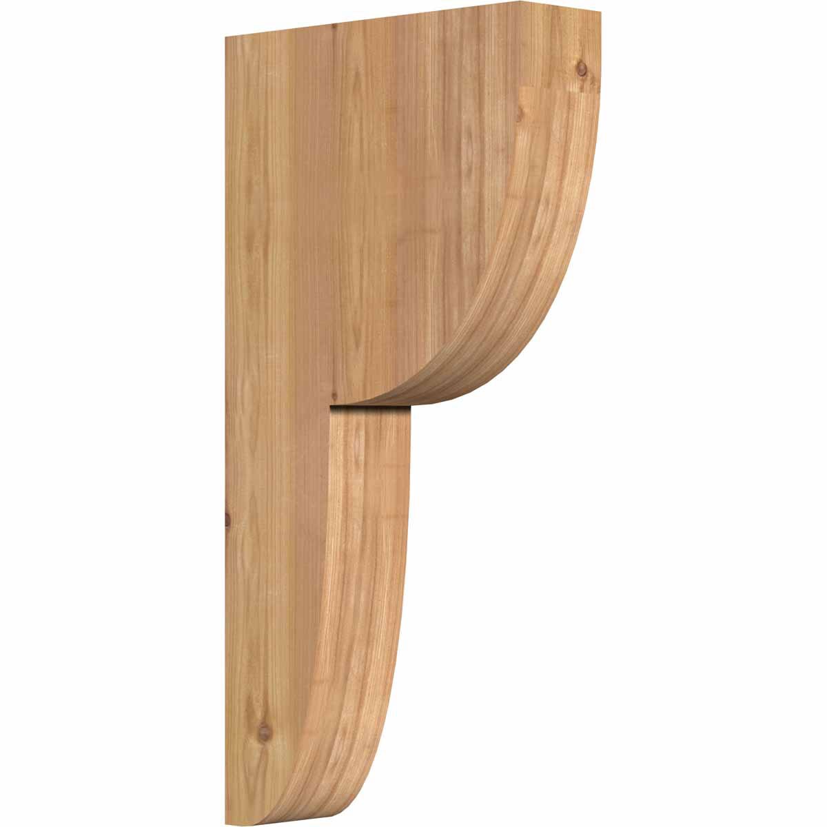 Ekena Millwork COR04X12X24CRE00SWR 3.5-in x 12-in x 24-in Crestline Unfinished Western red cedar Wood Paintable/Stainable Corbel
