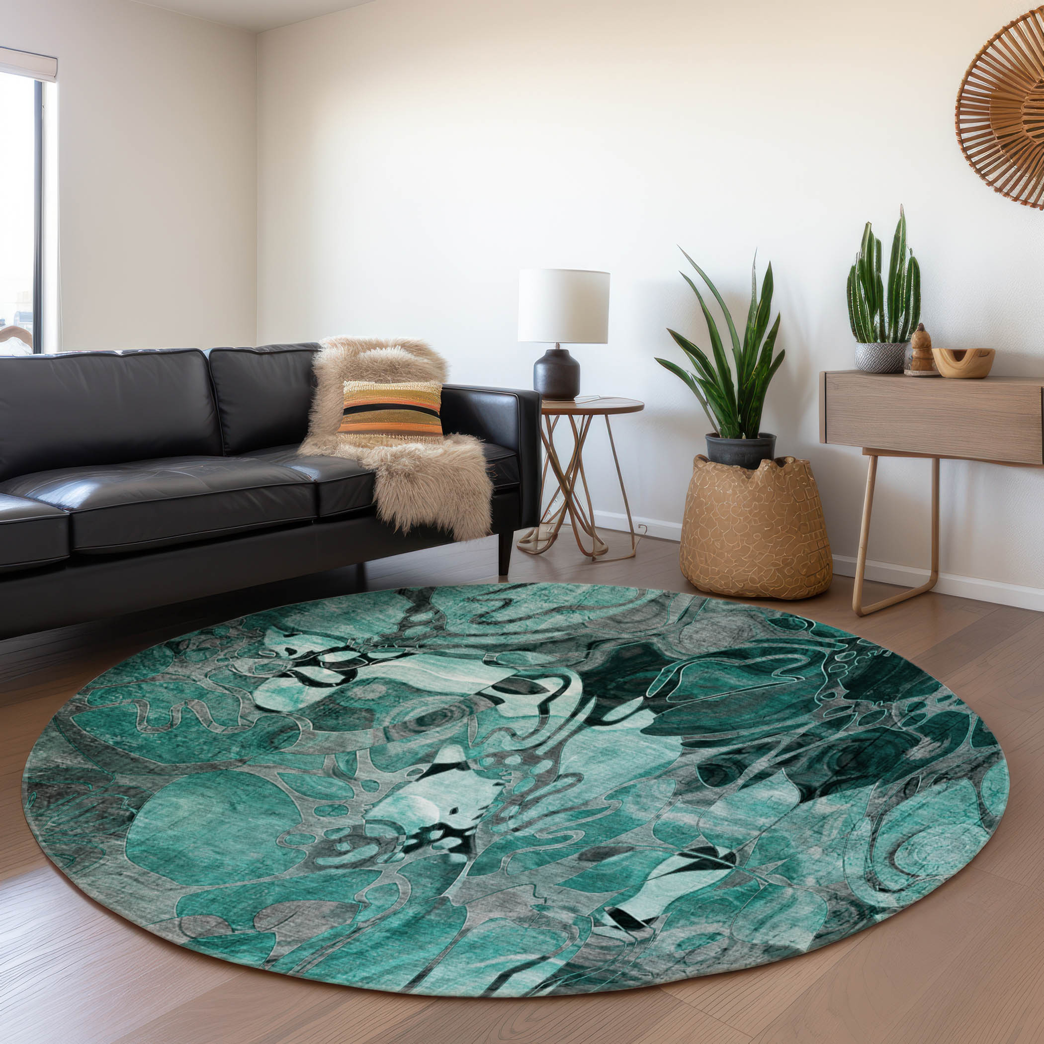 Addison Rugs AMF503GE9X12 Mayfield AMF503GE 9 x 12 (ft) Loomed Polyester Green Rectangular Indoor Abstract Machine washable Area rug