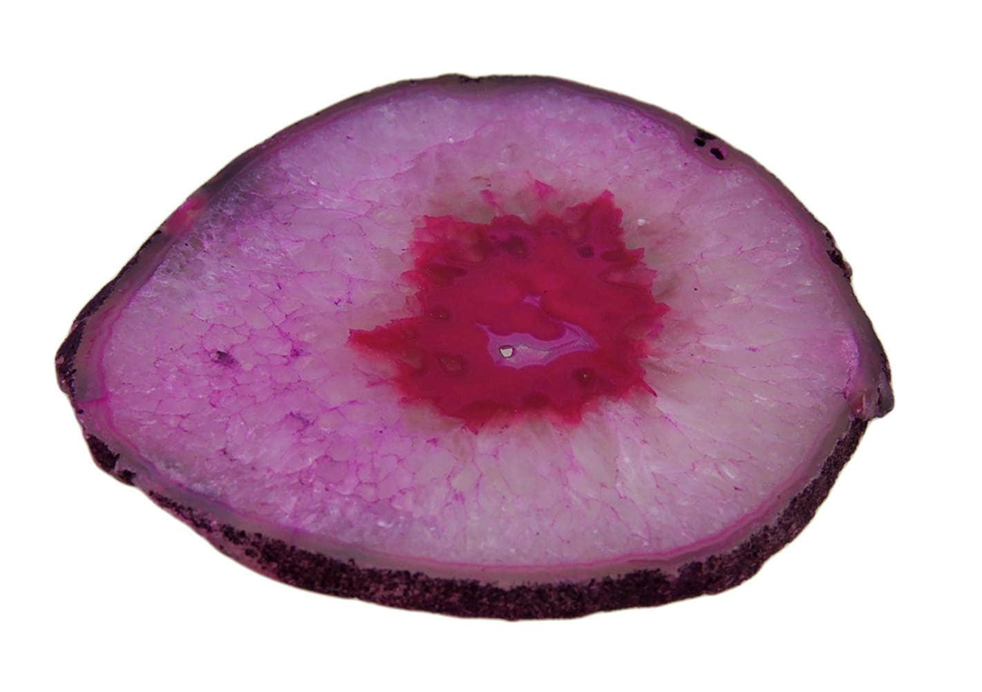 Zeckos VIL-SLICE-PK Polished Brazilian Agate Slice Trivet