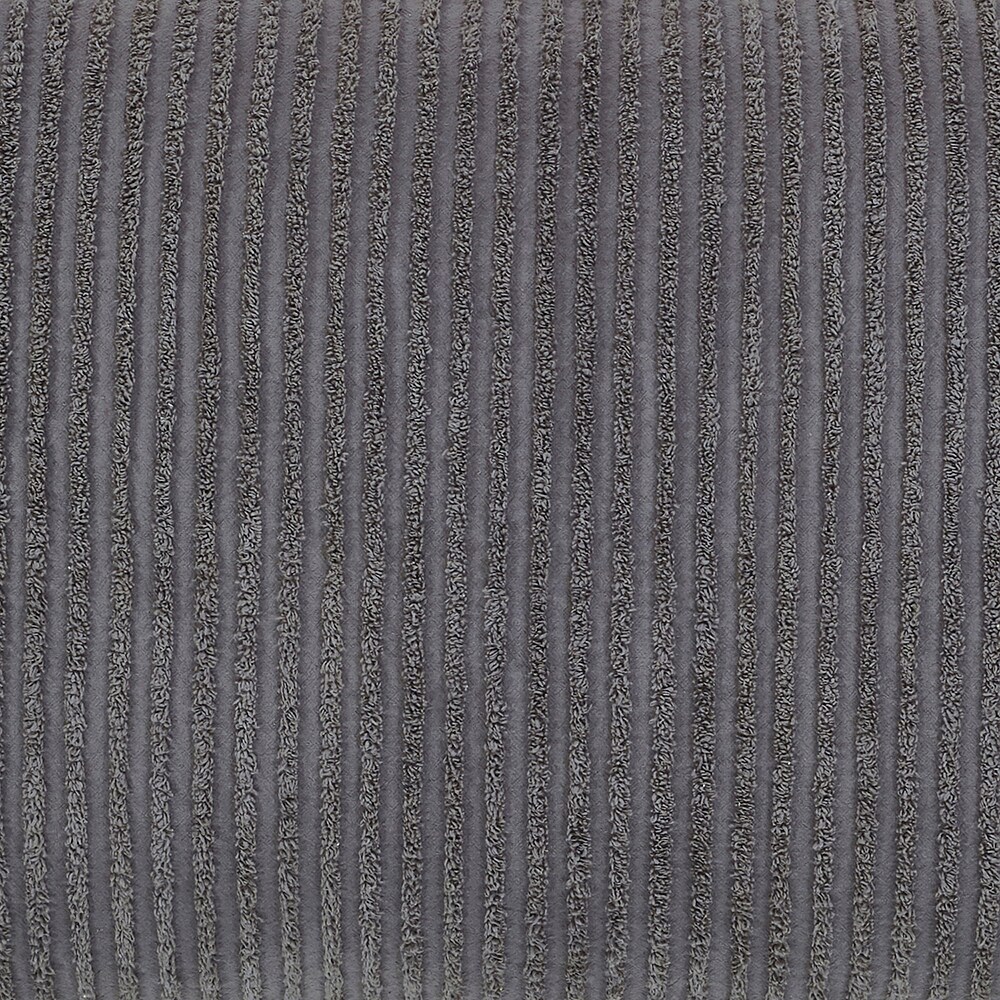 Gray Cotton Chenille Tufted Standard Sham with Bold Stripes