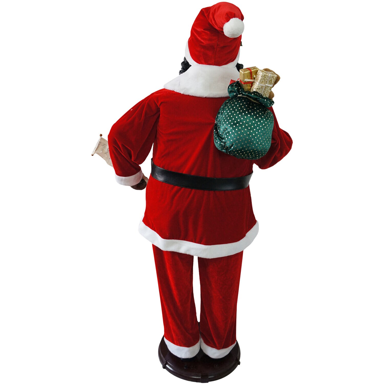 58-Inch Red Velvet Motion-Activated Dancing Santa Claus