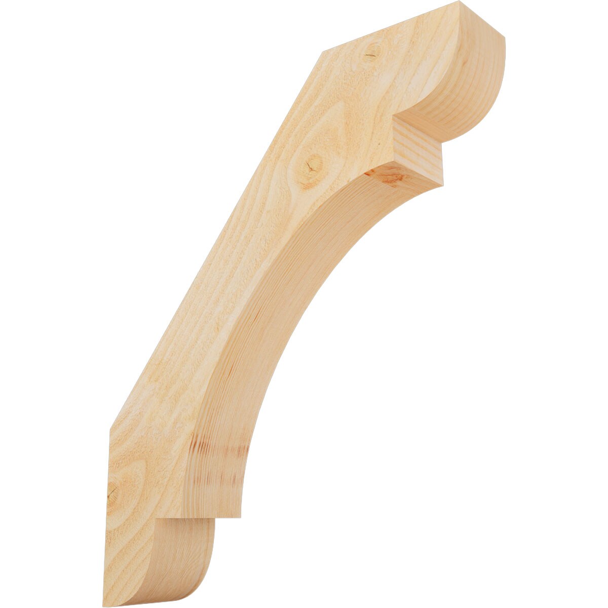 Ekena Millwork BRC04X20X24OLY00RDF 4-in x 20-in x 24-in Douglas Fir Unfinished Wood Olympic Rough Sawn Knee Brace