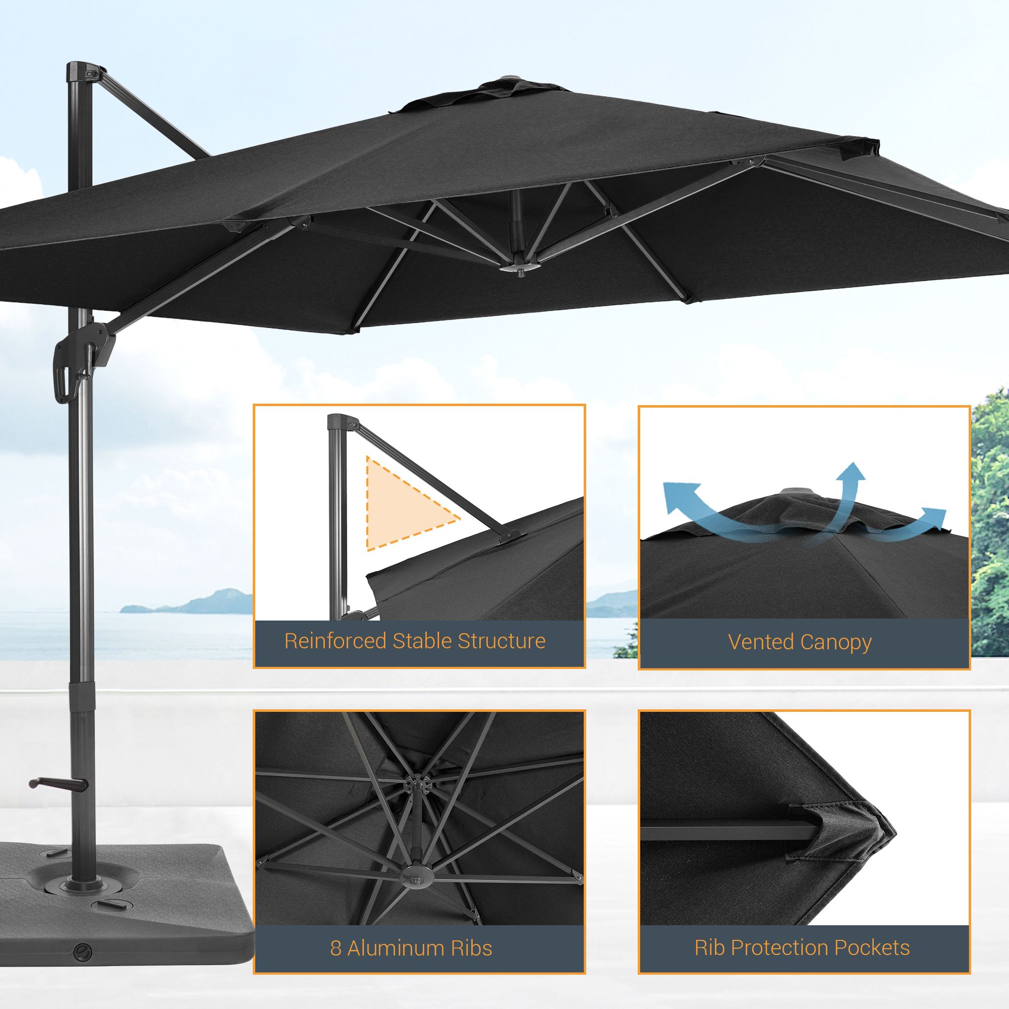 Sonkuki SD-ZD33-BK Umbrellas-2 - View #4