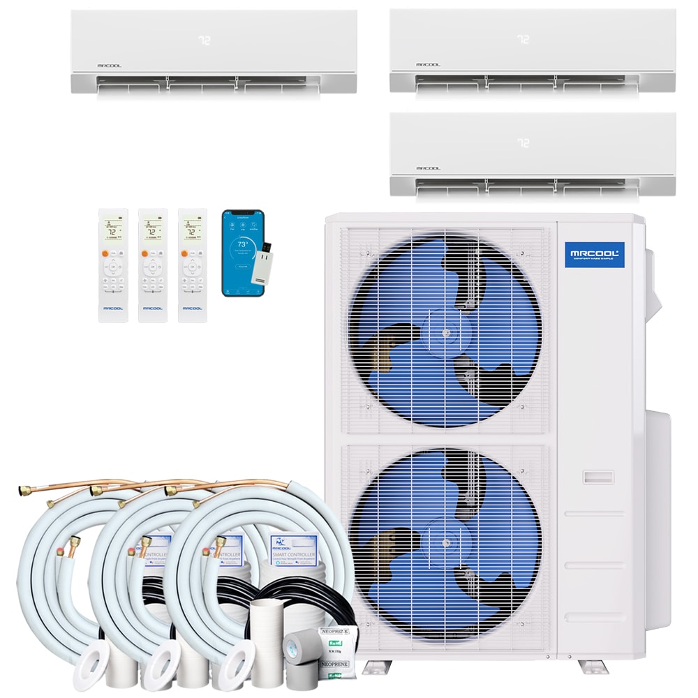 MRCOOL Multi-Zone Series 3 zone 42000-BTU Ductless Mini Split Air Conditioner Heat Pump Included with 230-Volt