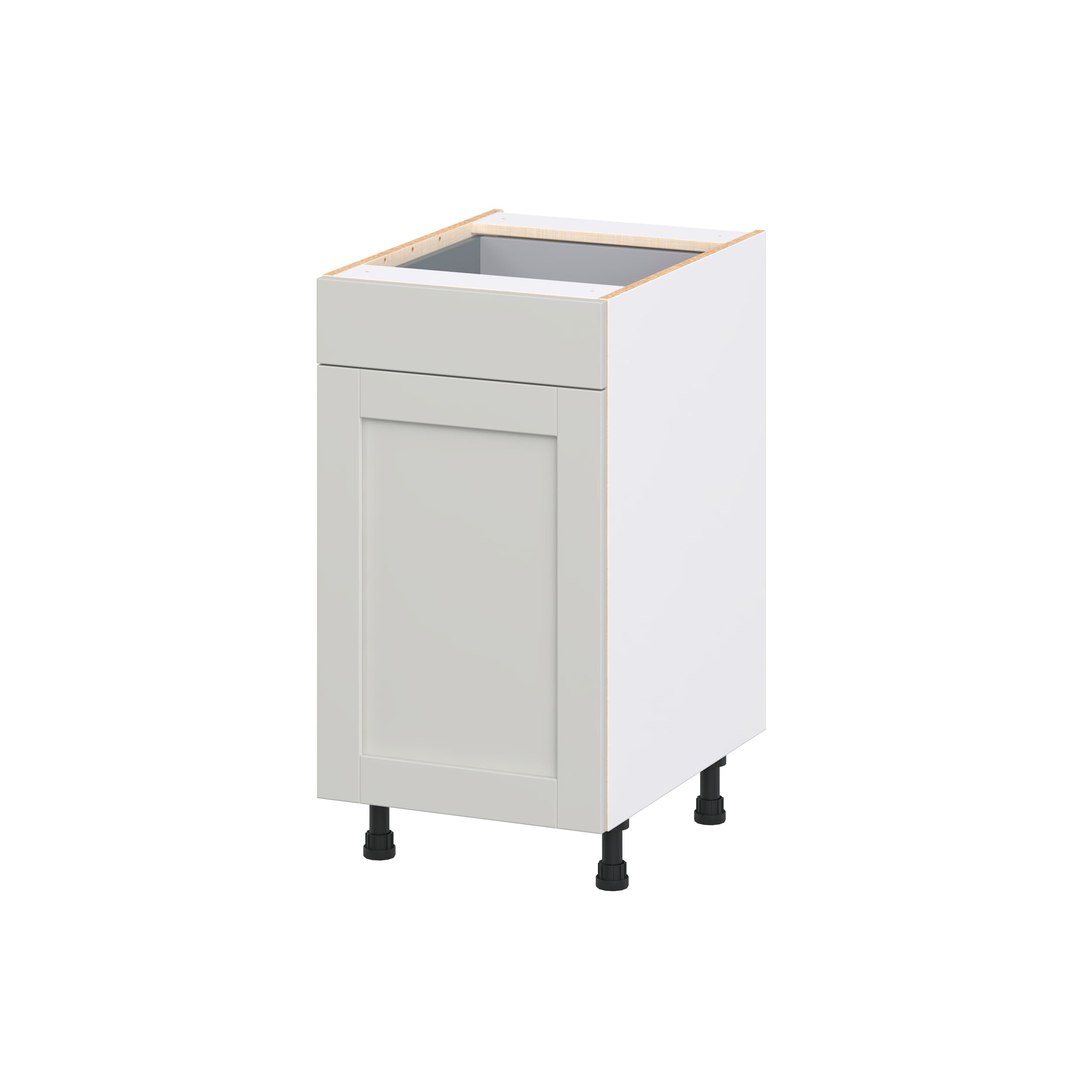 Hugo&Borg DSB18(L/R)-CH Charlesberg 18-in W x 34.5-in H x 24.5-in D Light Gray Base Fully assembled Cabinet Flat Panel Shaker