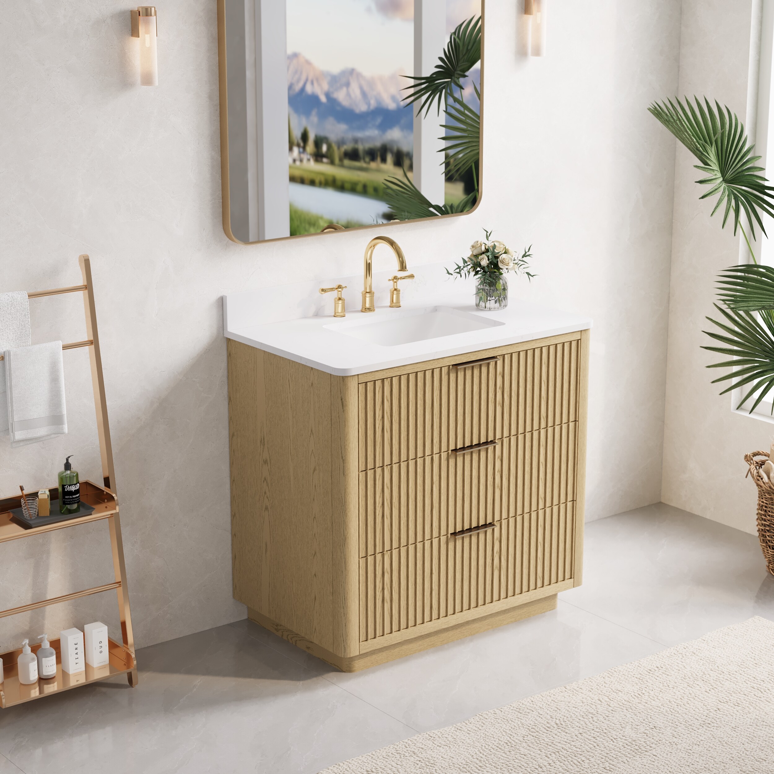 WELLFOR EX-VEBV36BU Bath-Vanity-Combo - View #4