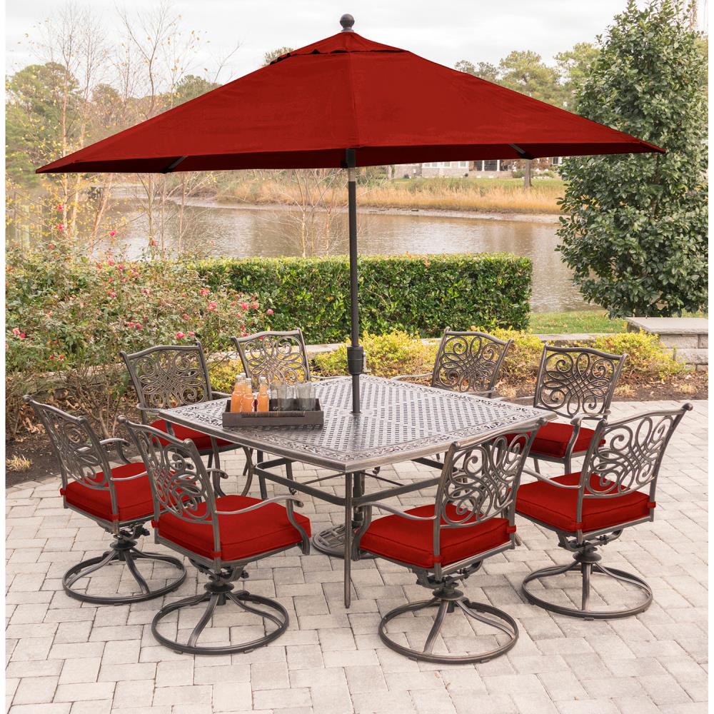 Hanover TRADDN9PCSWSQ8-SU-R Patio-Dining-Sets - View #10