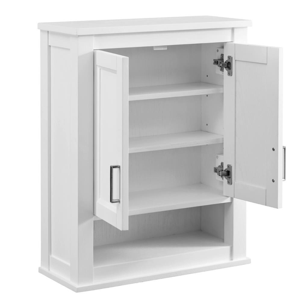 Durham 24-in W x 30-in H x 10-in D White Oak Bathroom Wall Cabinet at ...