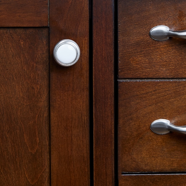Allen Roth 1 7 32 In Satin Nickel And, Porcelain Cabinet Knobs Canada