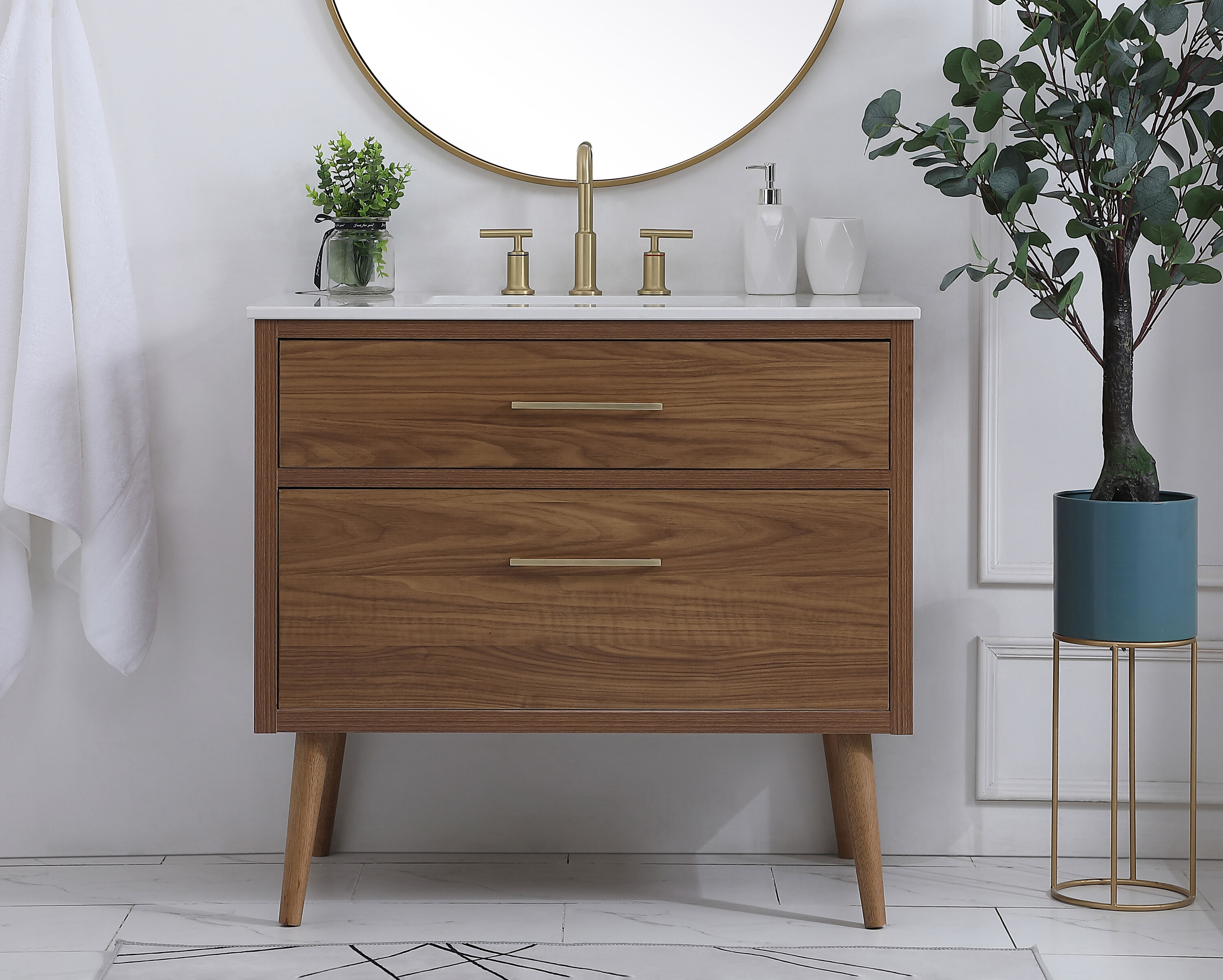 Elegant Decor FI123036WB Bath-Vanity-Combo - View #2