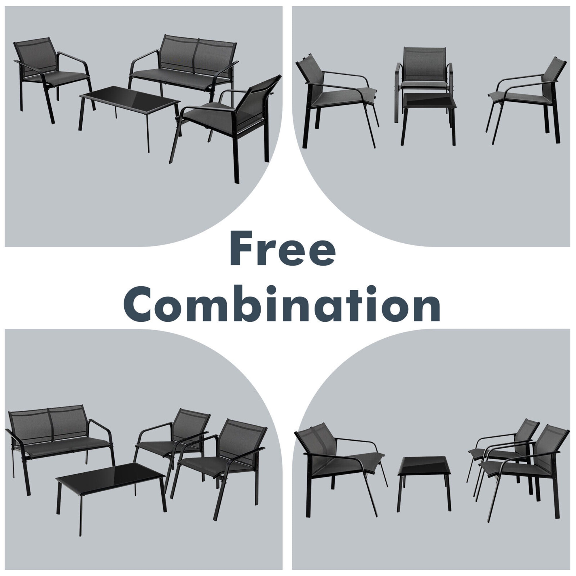 WELLFOR TDJ10474DK Patio-Conversation-Sets - View #6