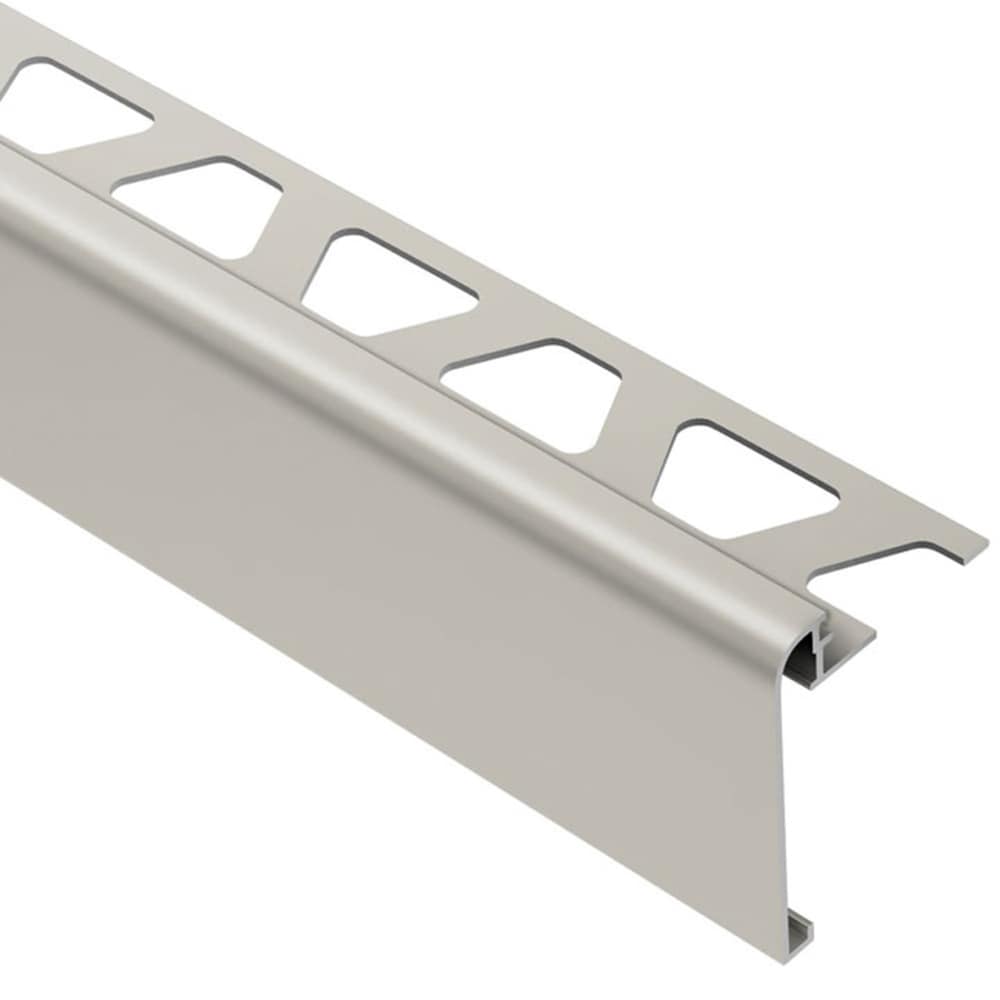 Schluter Systems RS100AT57 Rondec-Step 0.375-in W x 98.5-in L Satin nickel anodized aluminum Aluminum Step Tile Edge Trim