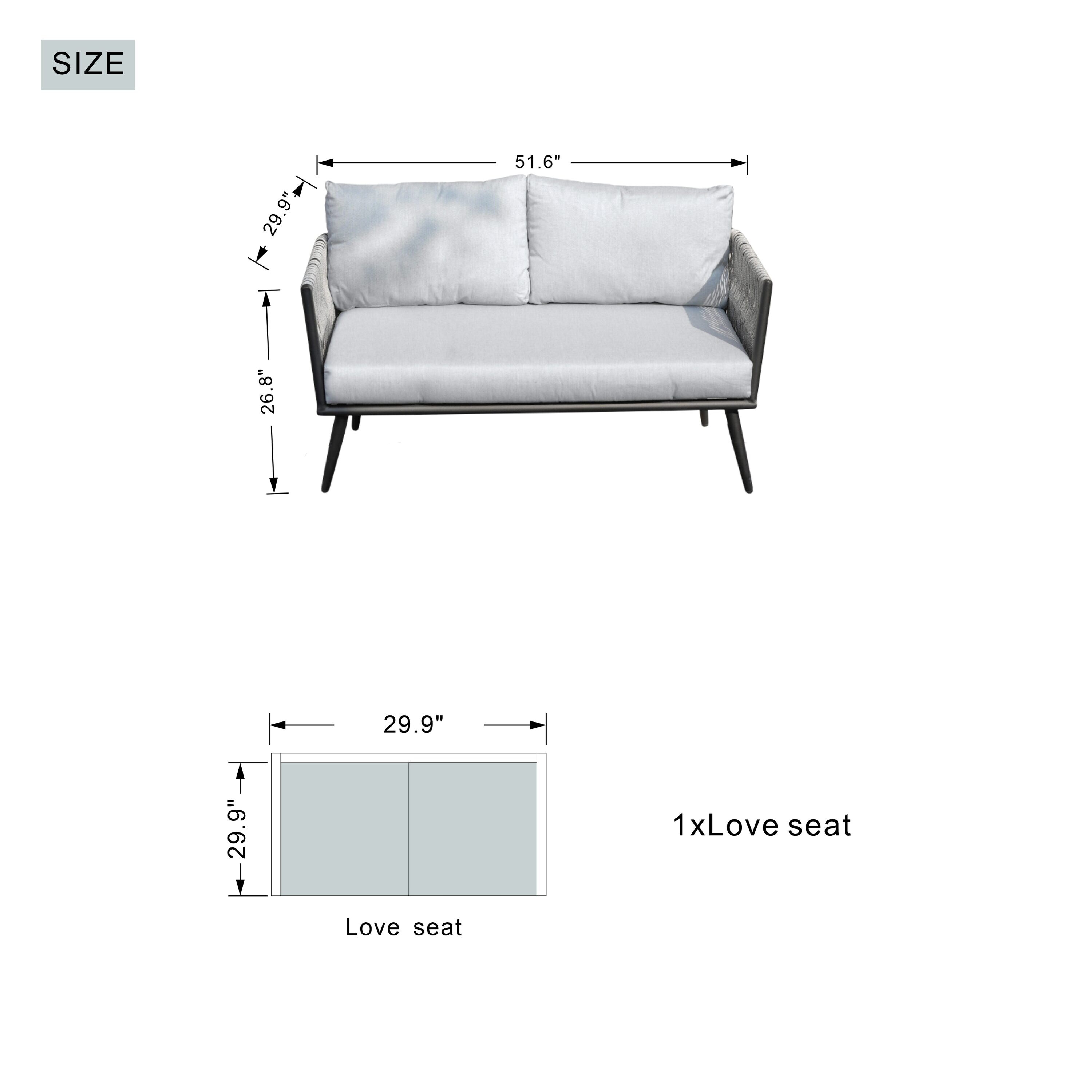 Direct Wicker DWS-1649B-BE Patio-Conversation-Sets - View #10