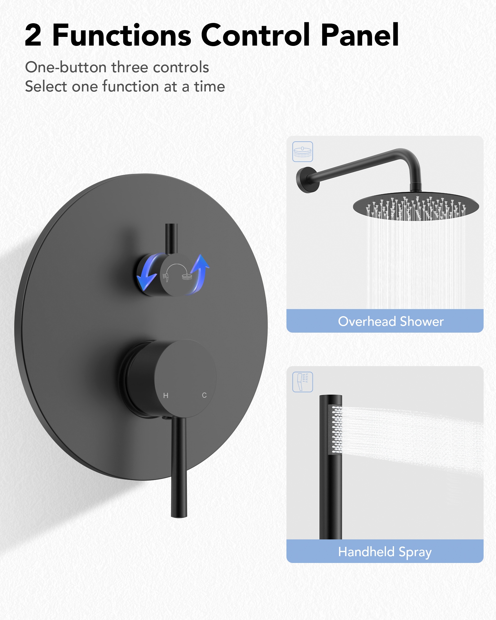 EVERSTEIN Q-897-OTOP Showerhead-Bar-Panels - View #3