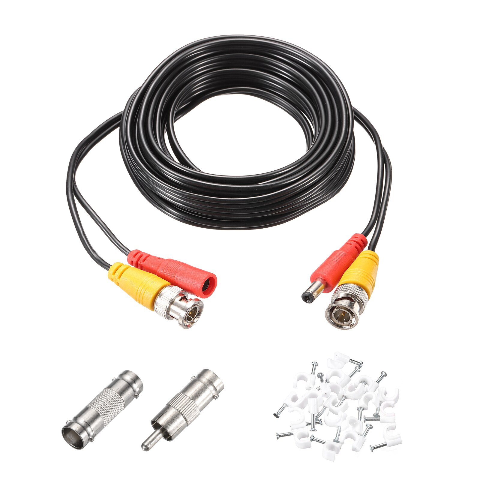 Unique Bargains BNC Video Power Cable 3m/10ft All-in-One Security Camera Wire Cord DC Extension Wire for CCTV Security DVR Camera System Installation Plug and Play Cord 1 Set Black #S25093001UX8105