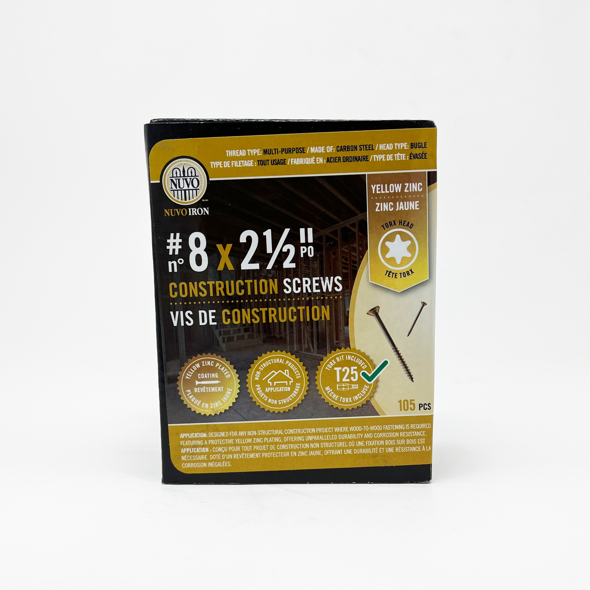 Nuvo Iron 8212GPYB Wood-Screws - View #9
