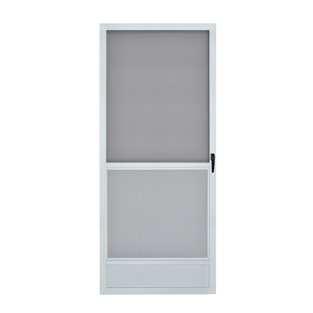 White Aluminum Frame Hinged Screen Door, 36 X 80 Sliding Screen Door