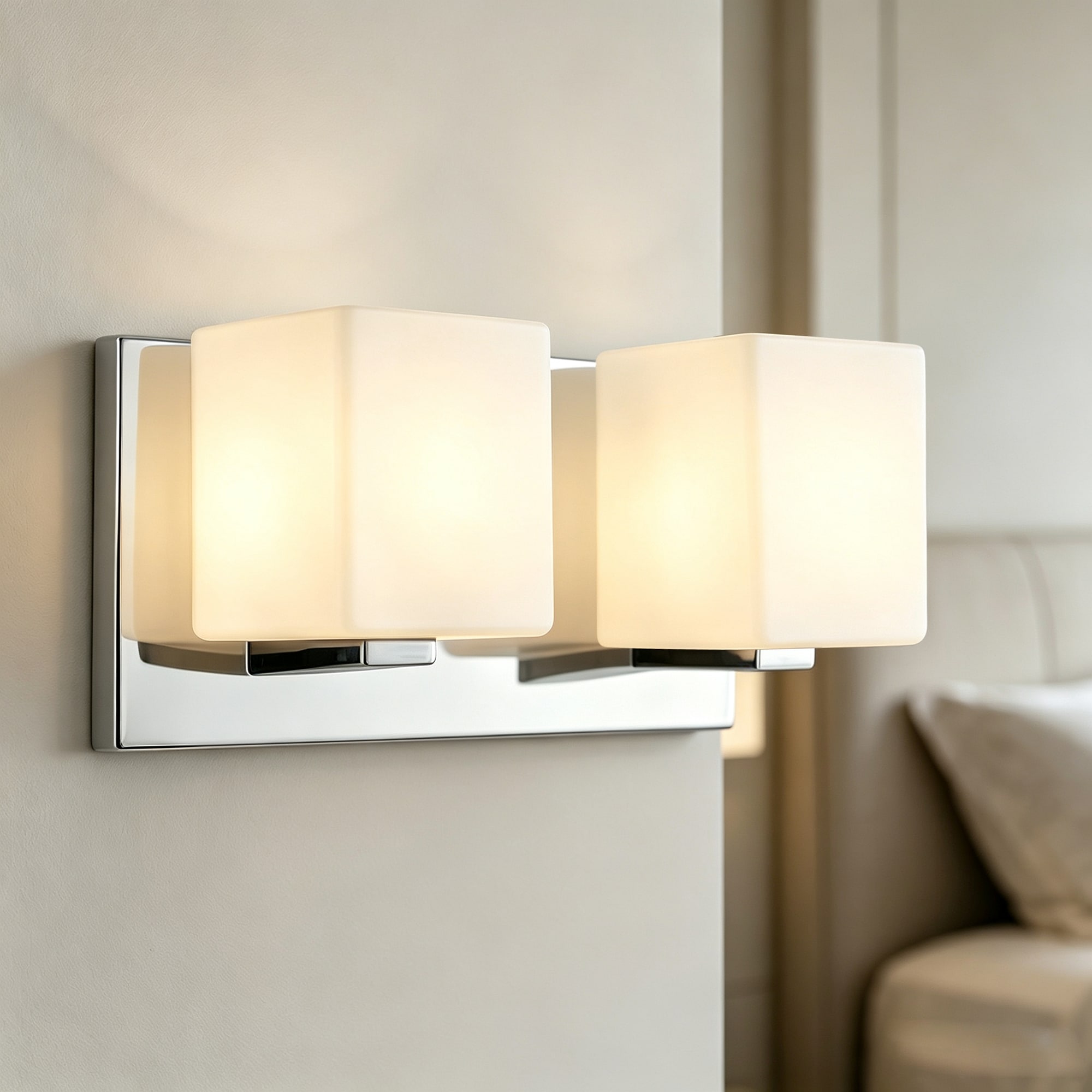CWI Lighting Satin Nickle 12-in 2 Light Satin Nickel Modern/contemporary Bathroom Vanity light