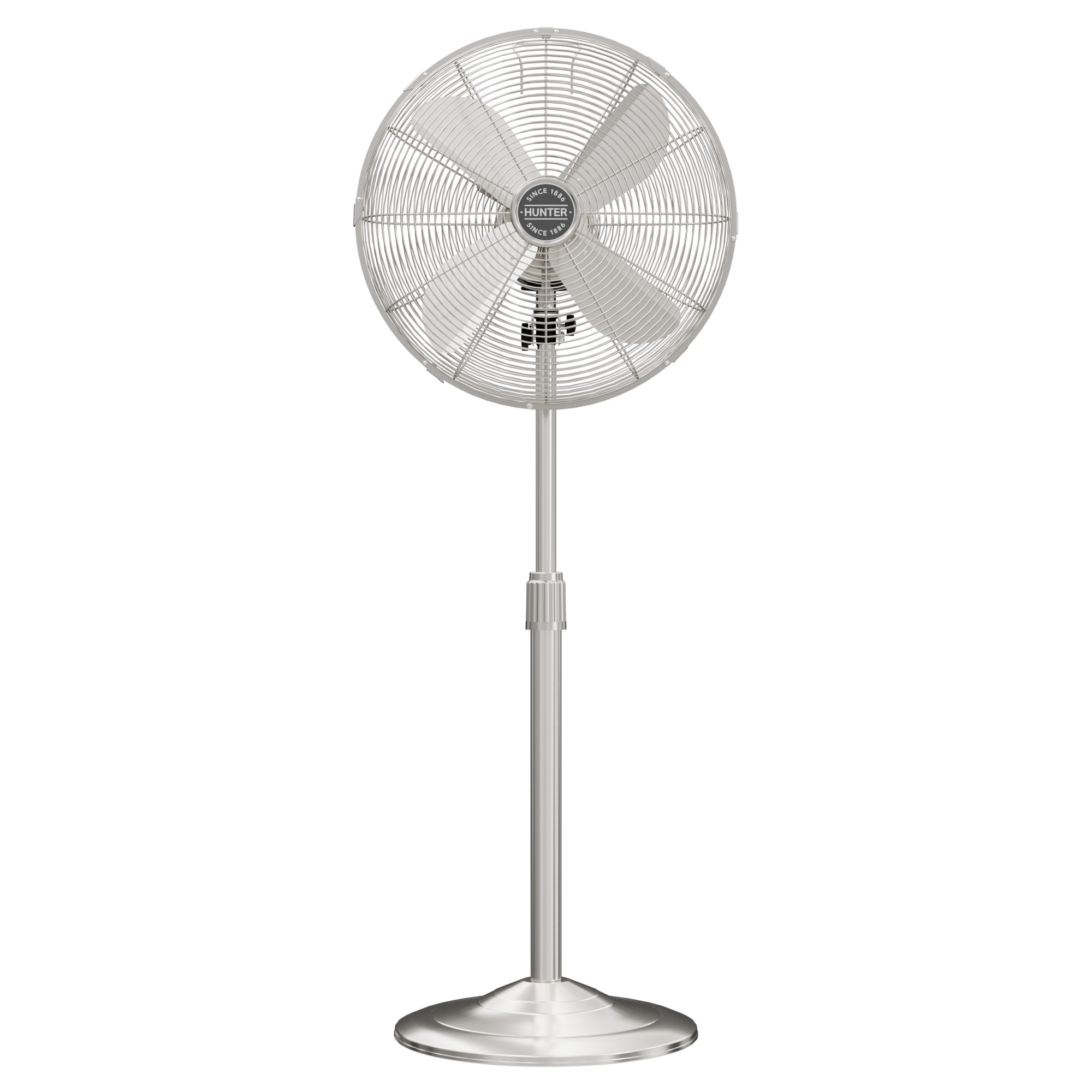 Hunter 97317 16-in 120 -Volt 3 -Speed High Velocity Indoor Brushed Nickel Oscillating Floor Fan