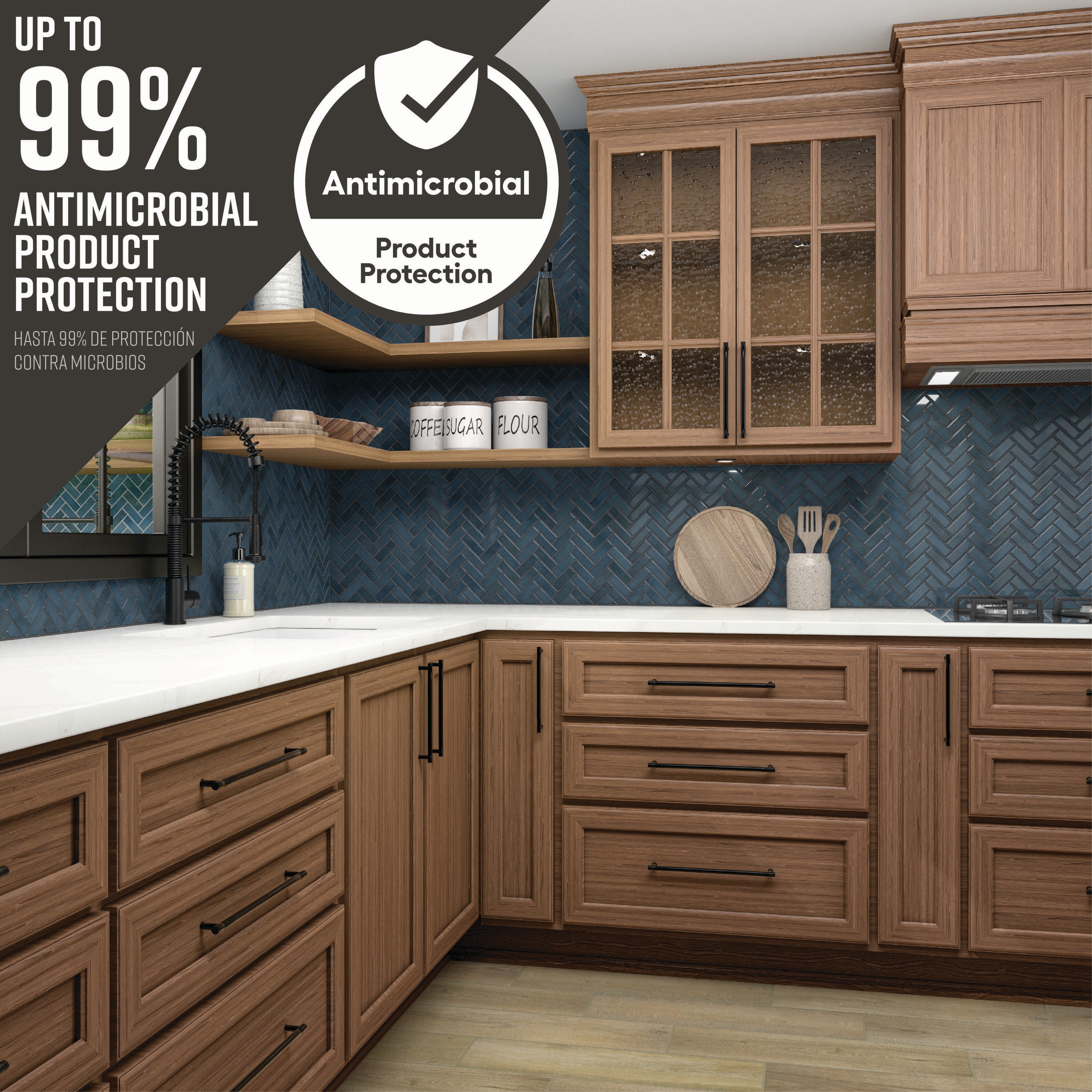 STAINMASTER Zellige-style Blue 9-in x 12-in Glossy Ceramic Patterned Mosaic Floor and Wall Tile (0.6-sq. ft/ Piece)