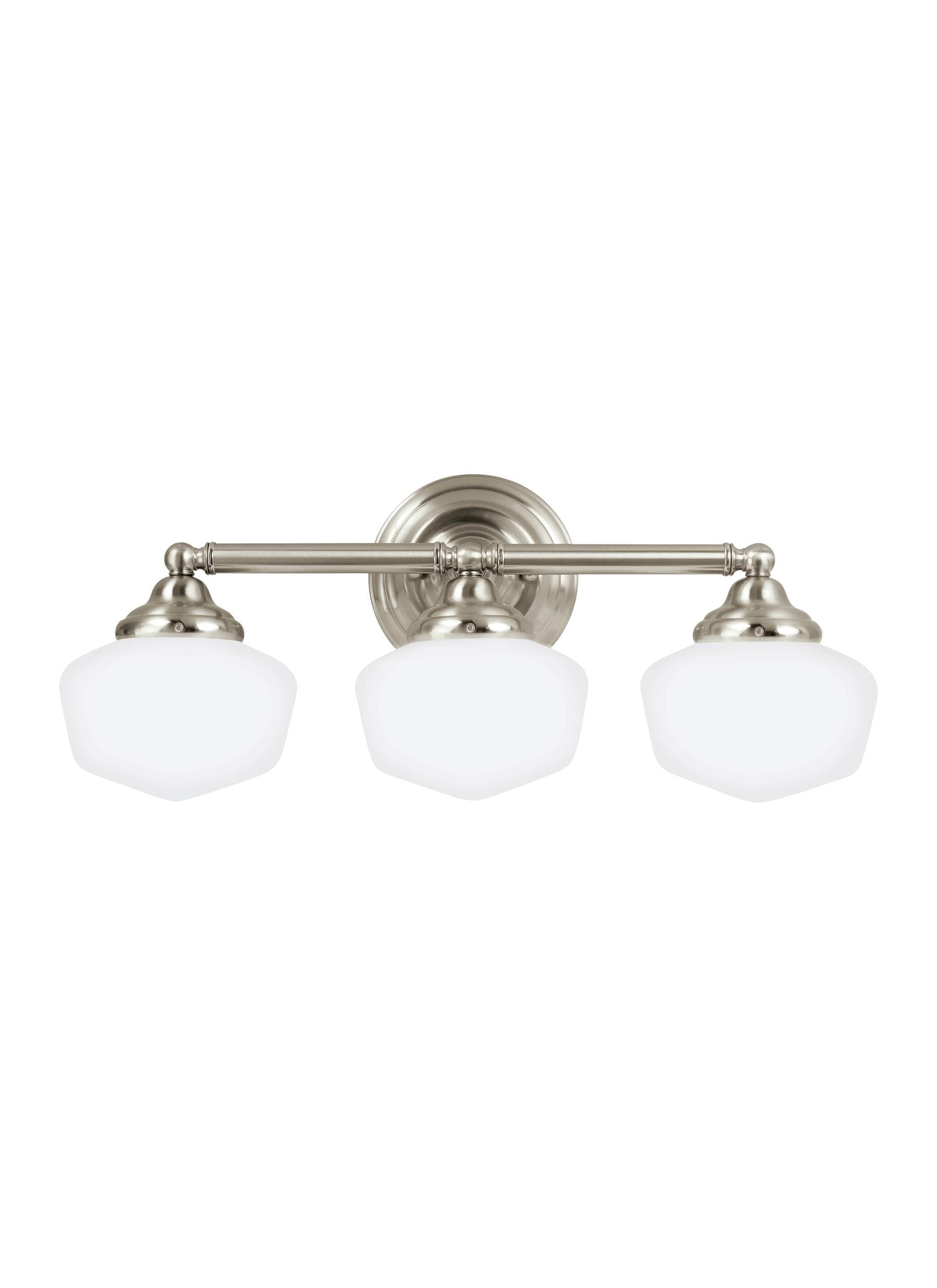 Generation Lighting Academy 23.25-in 3-Light Brushed Nickel ...