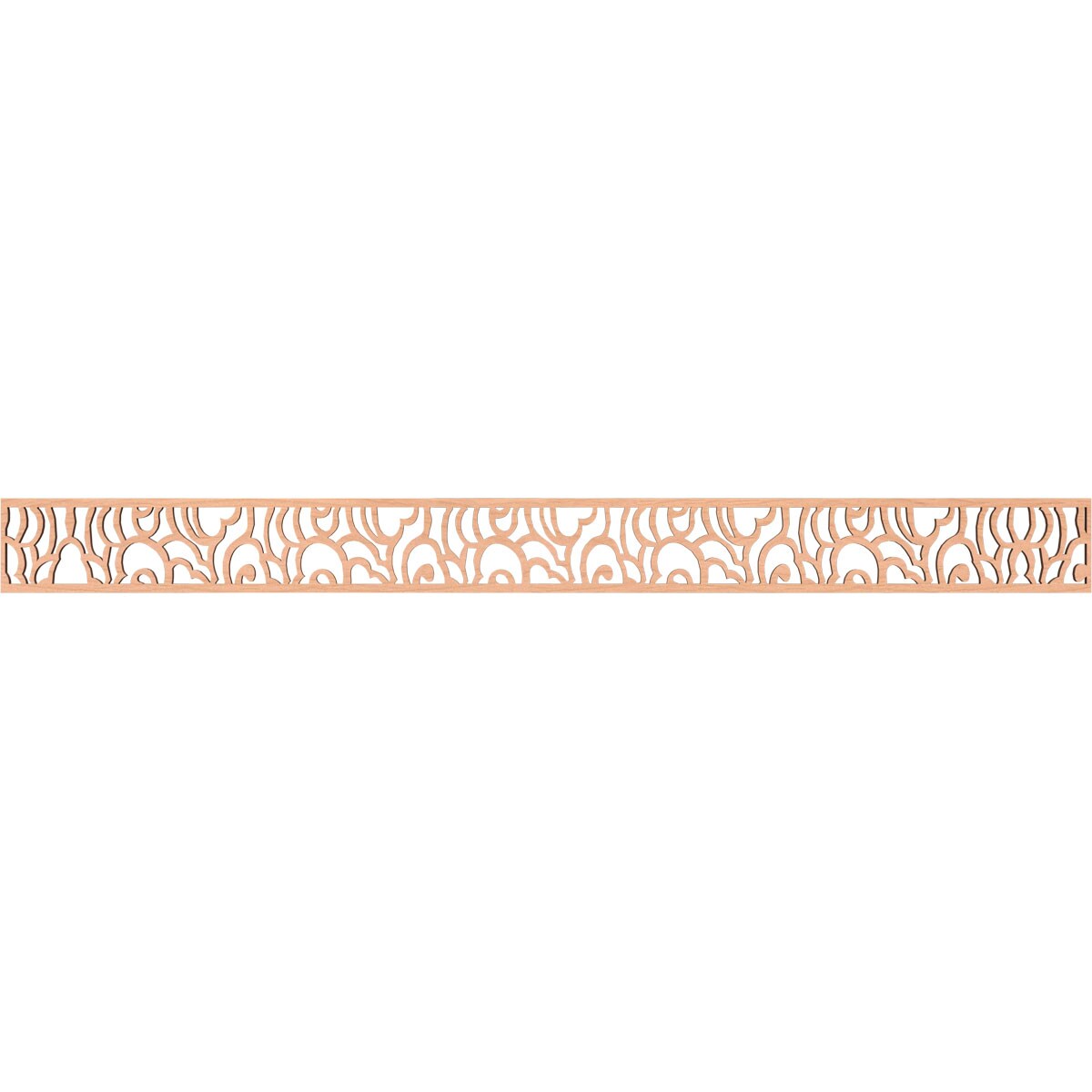 Ekena Millwork MLDB04X46SPFAL Springfield Fretwork Flat Trim 4-in x 3.87-ft Alder Brown Unfinished 2155755 Pierced Wall Panel Moulding