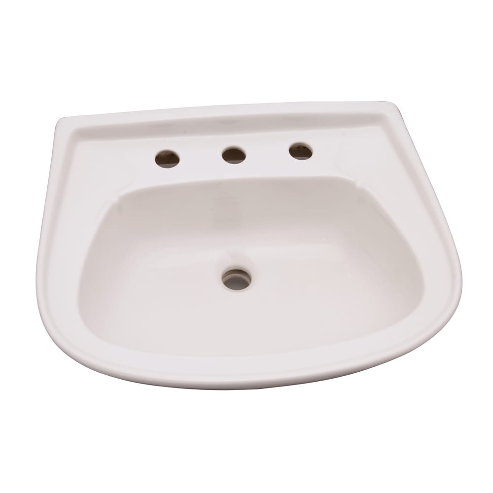 Barclay Hartford White Vitreous China Modern Pedestal Sink Combo (34. ...