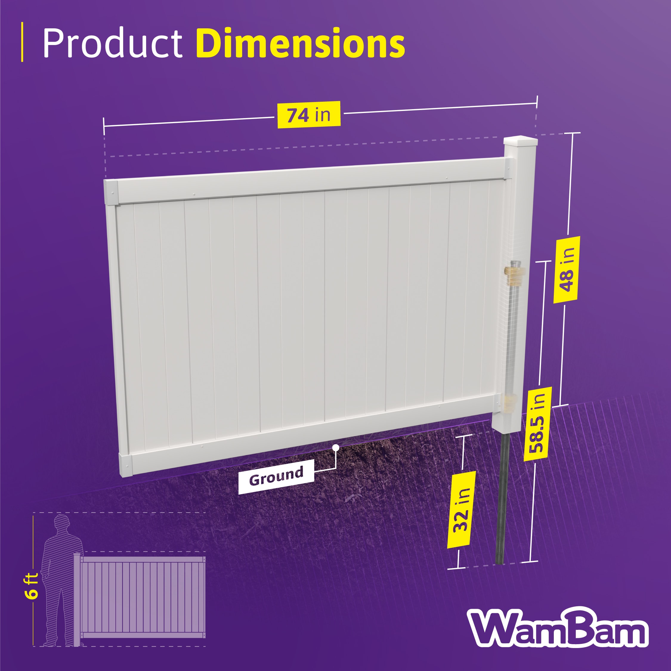 WamBam Fence BL19105 Vinyl-Fence-Panels - View #7