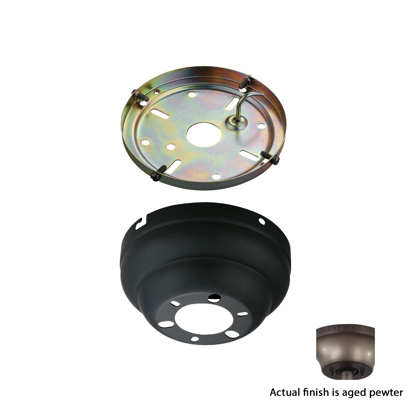 Generation Lighting MC90AGP 2-in Aged pewter Steel Mounting hardware