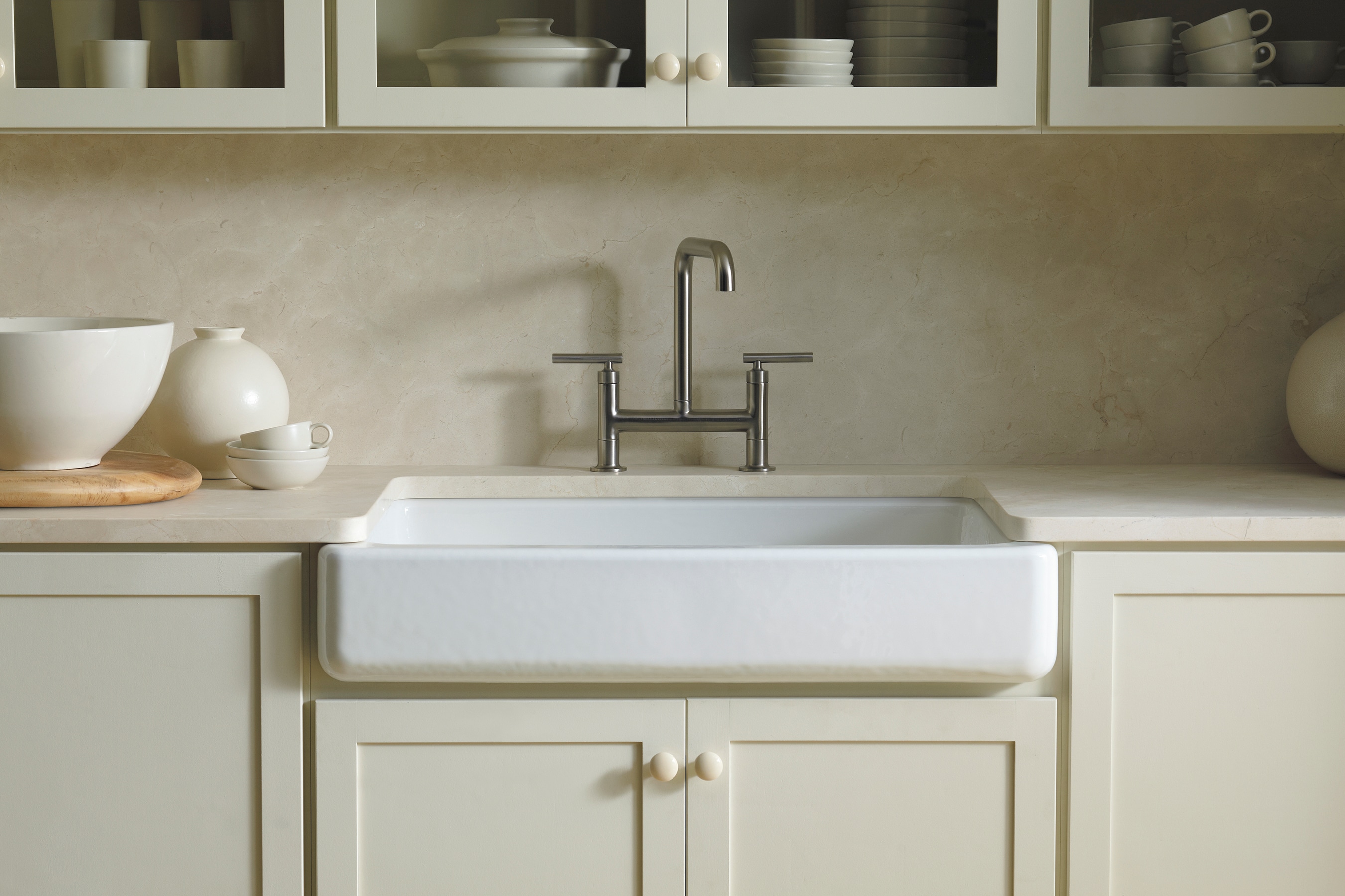 KOHLER 6488-0 Whitehaven Undermount 35-in x 21.56-in Cast iron Single bowl Kitchen Sink