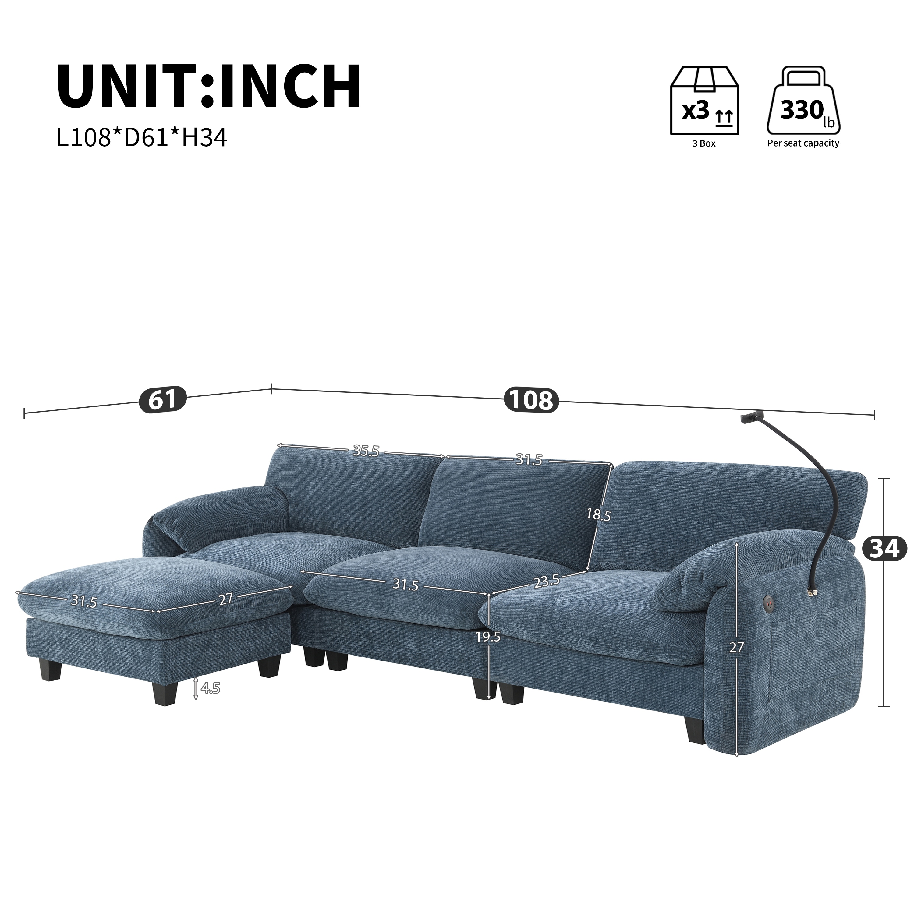 ModernLuxe N723S7039C Sofas-Loveseats - View #18