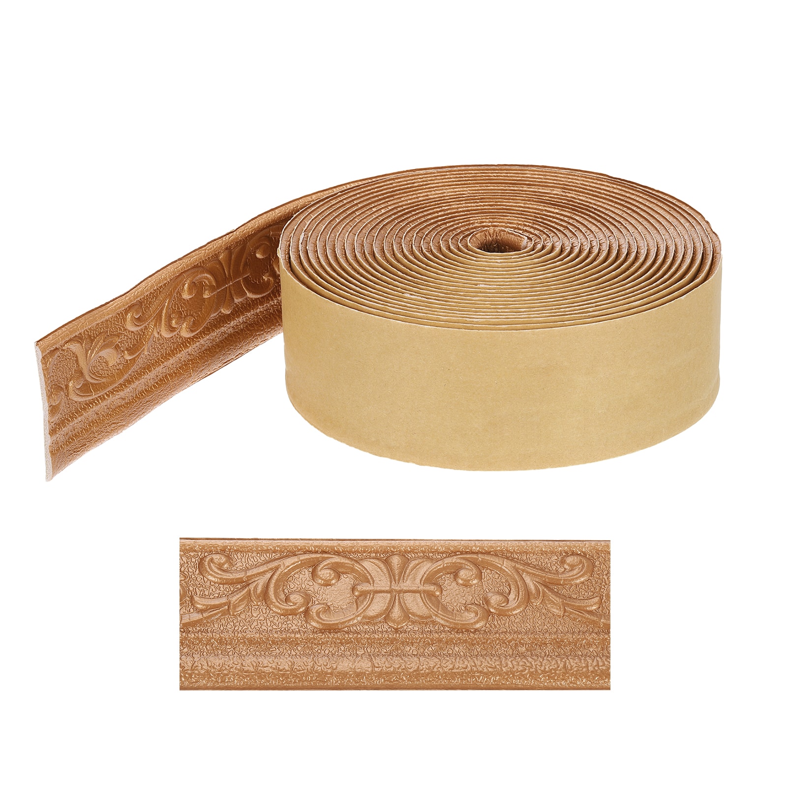 Harfington 3D Wall Edging Self-Adhesive 362 x3.1 Inch Flexible Peel and Stick Molding Trim for Wall Mirror Door Wardrobe Gap Sealing Frame Lines Copper #S25072801UX4050