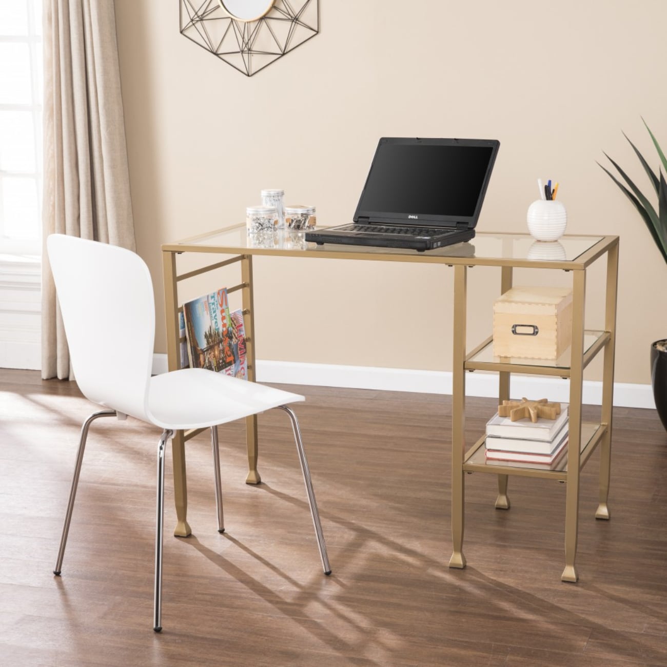 Lowes glass deals desk