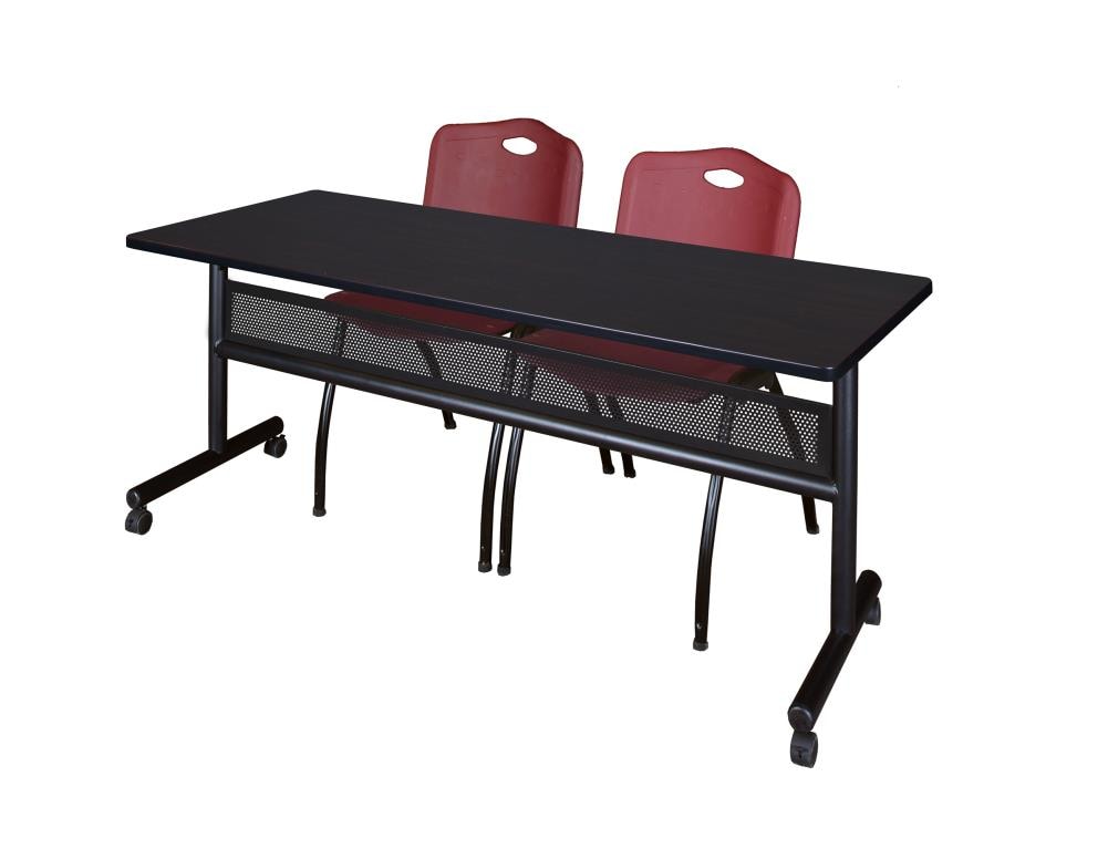 Regency MKFTM7224MW47BY Training Brown 4-Person Training Table (72-in W x 29-in H)